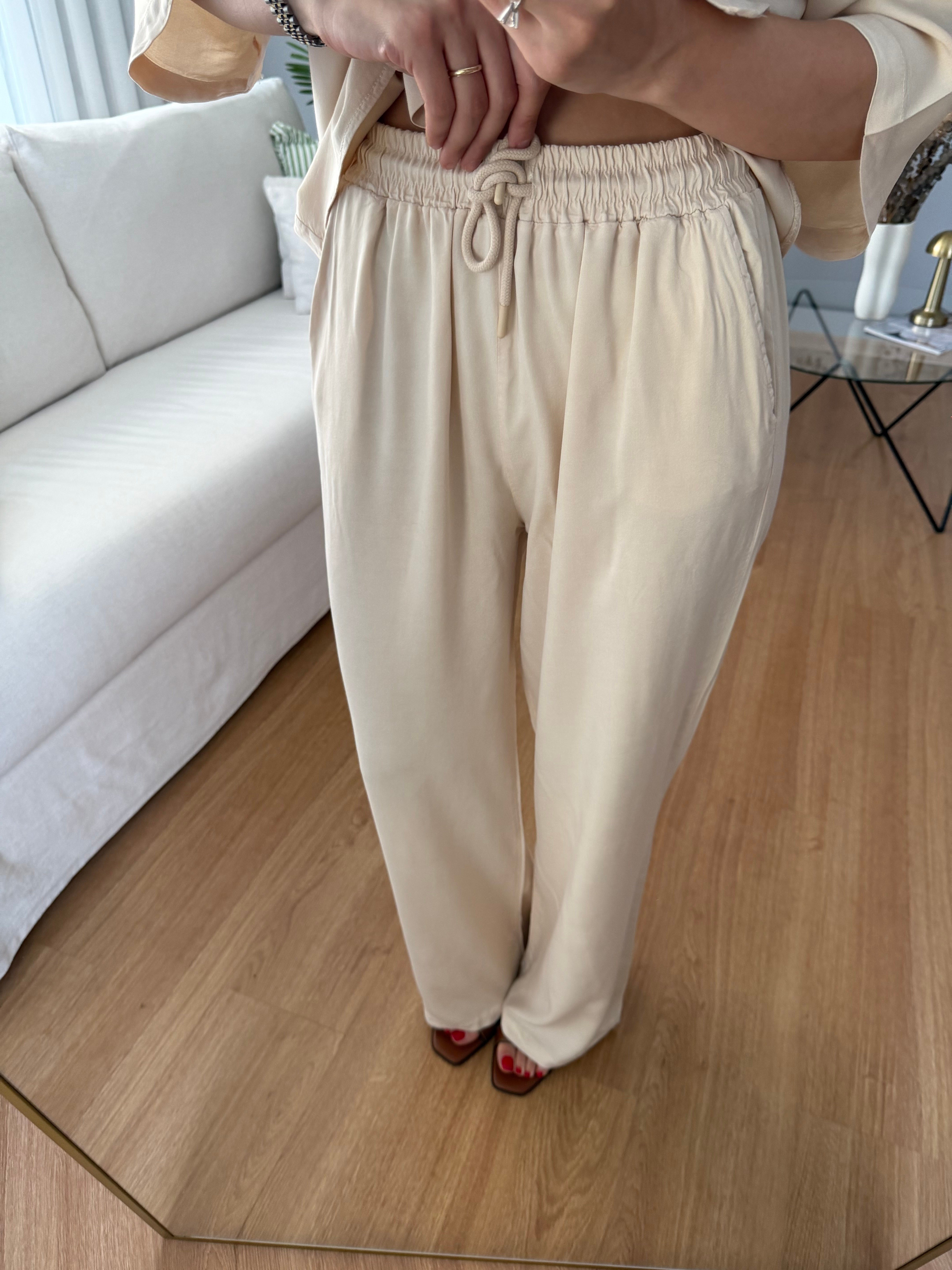 Paline Ekru Renk Tencel Takım