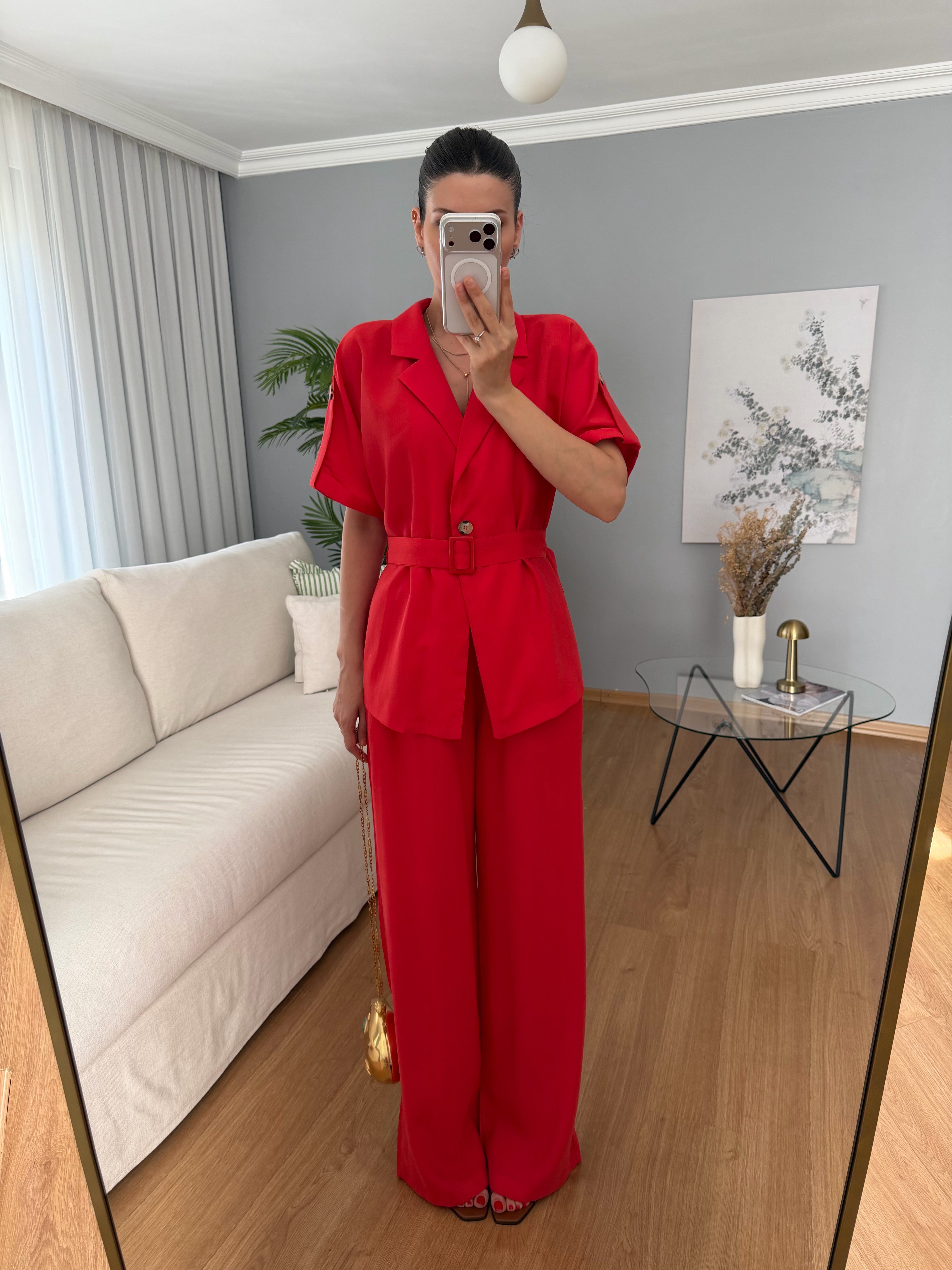 Paloma Kemerli Kırmızı Takım