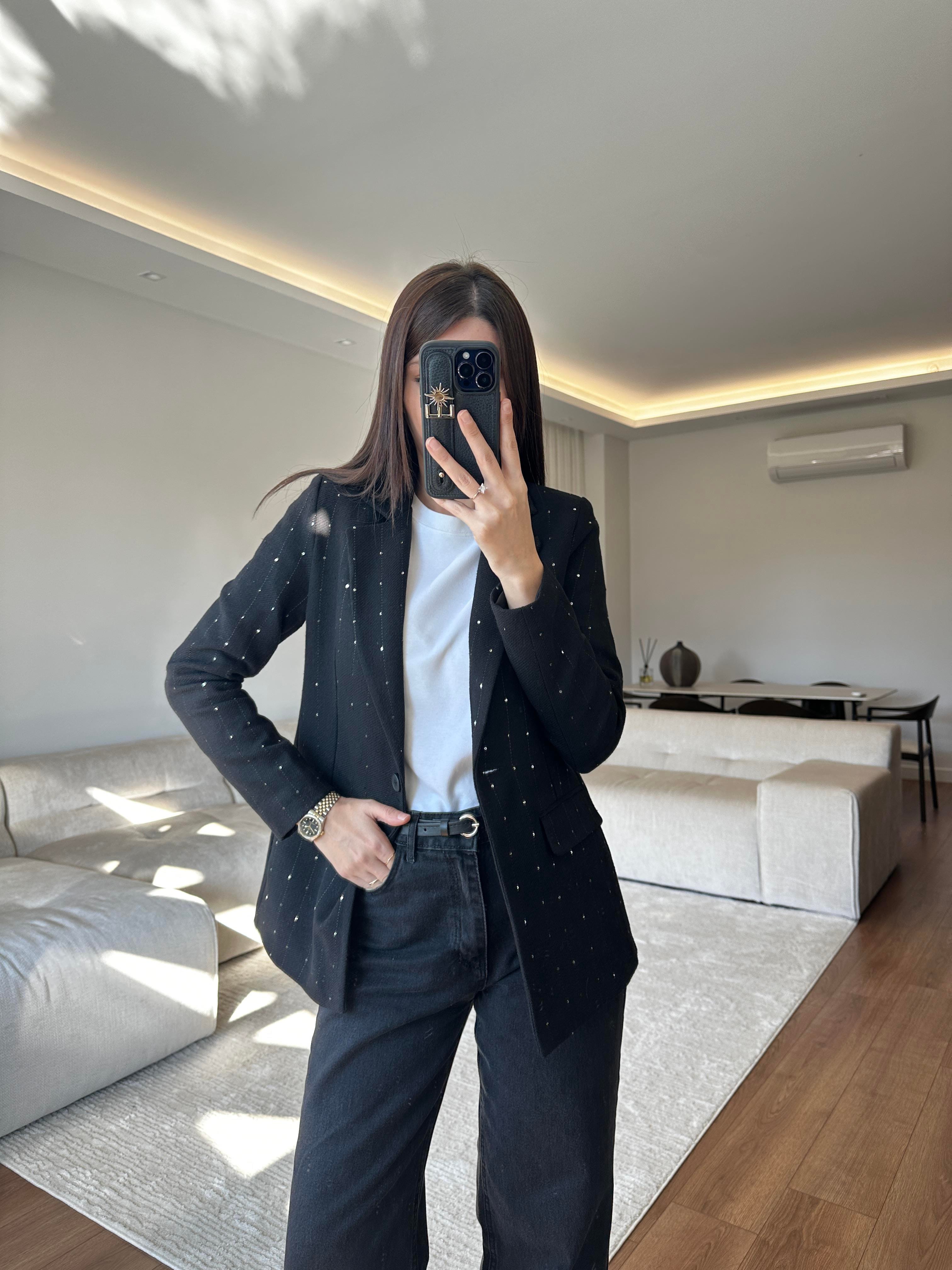 Parıltılı Payet Ceket 