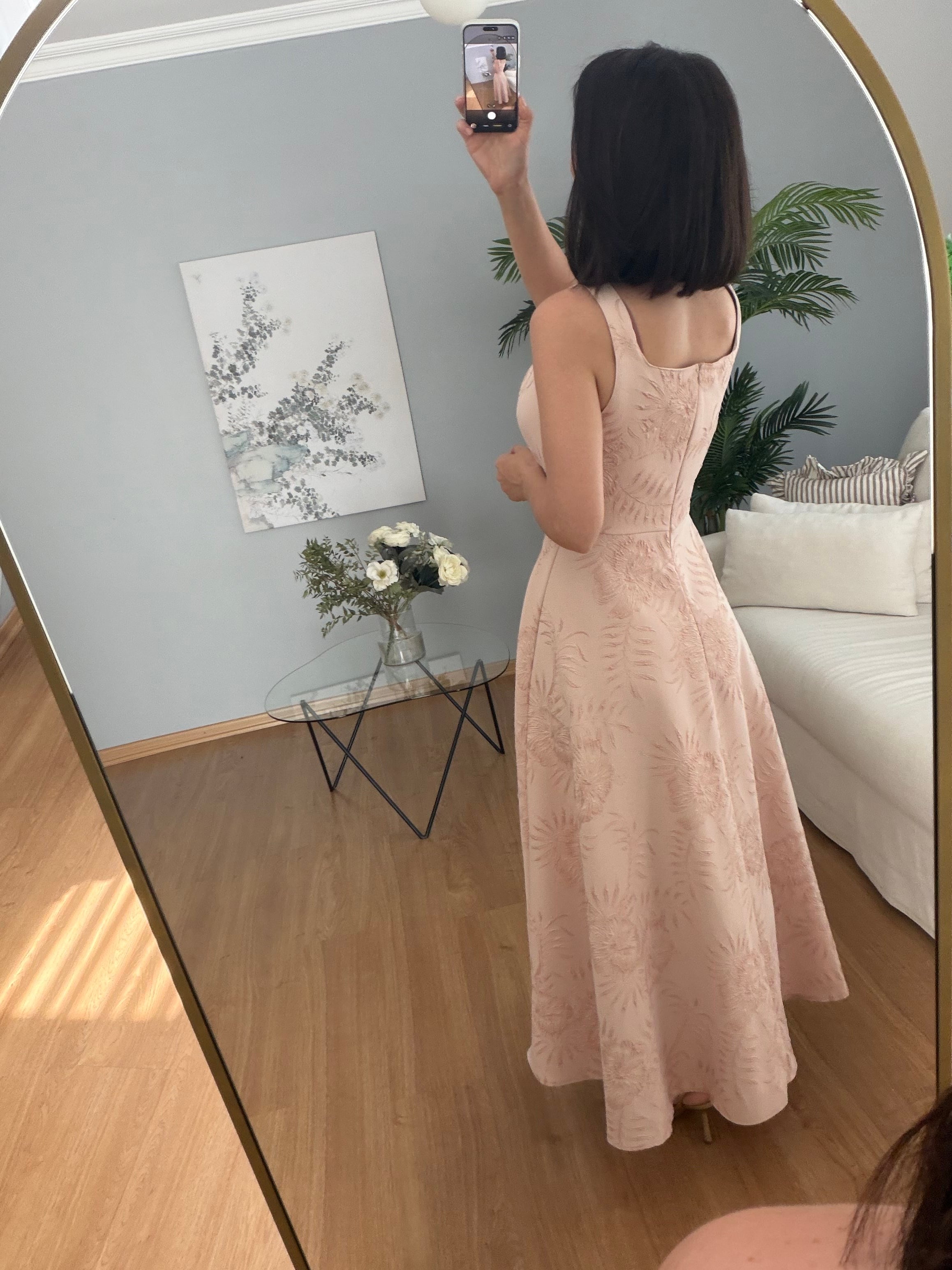Perla Pembe Renk Elbise 