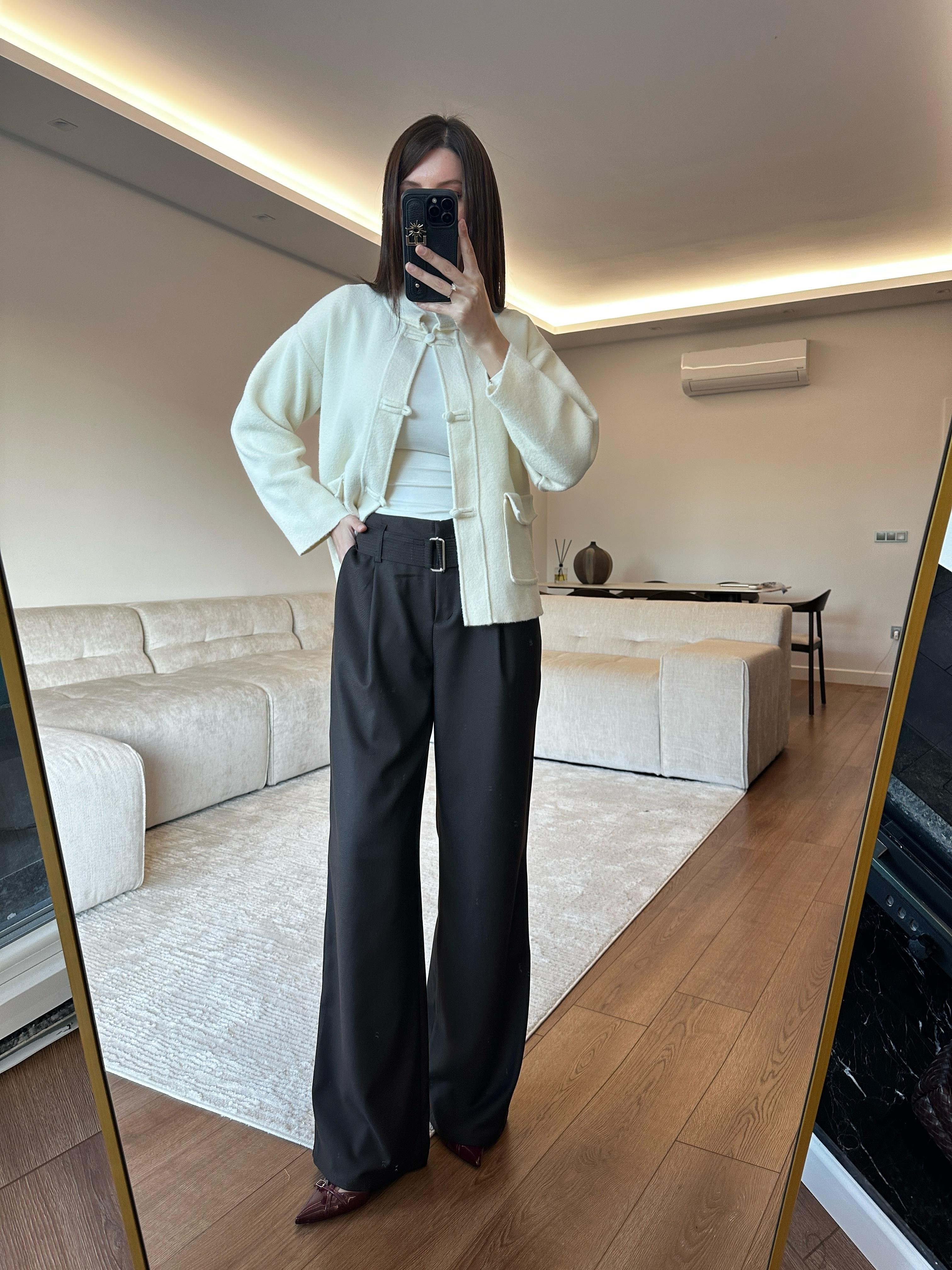 Premium Kemerli Kahve Palazzo