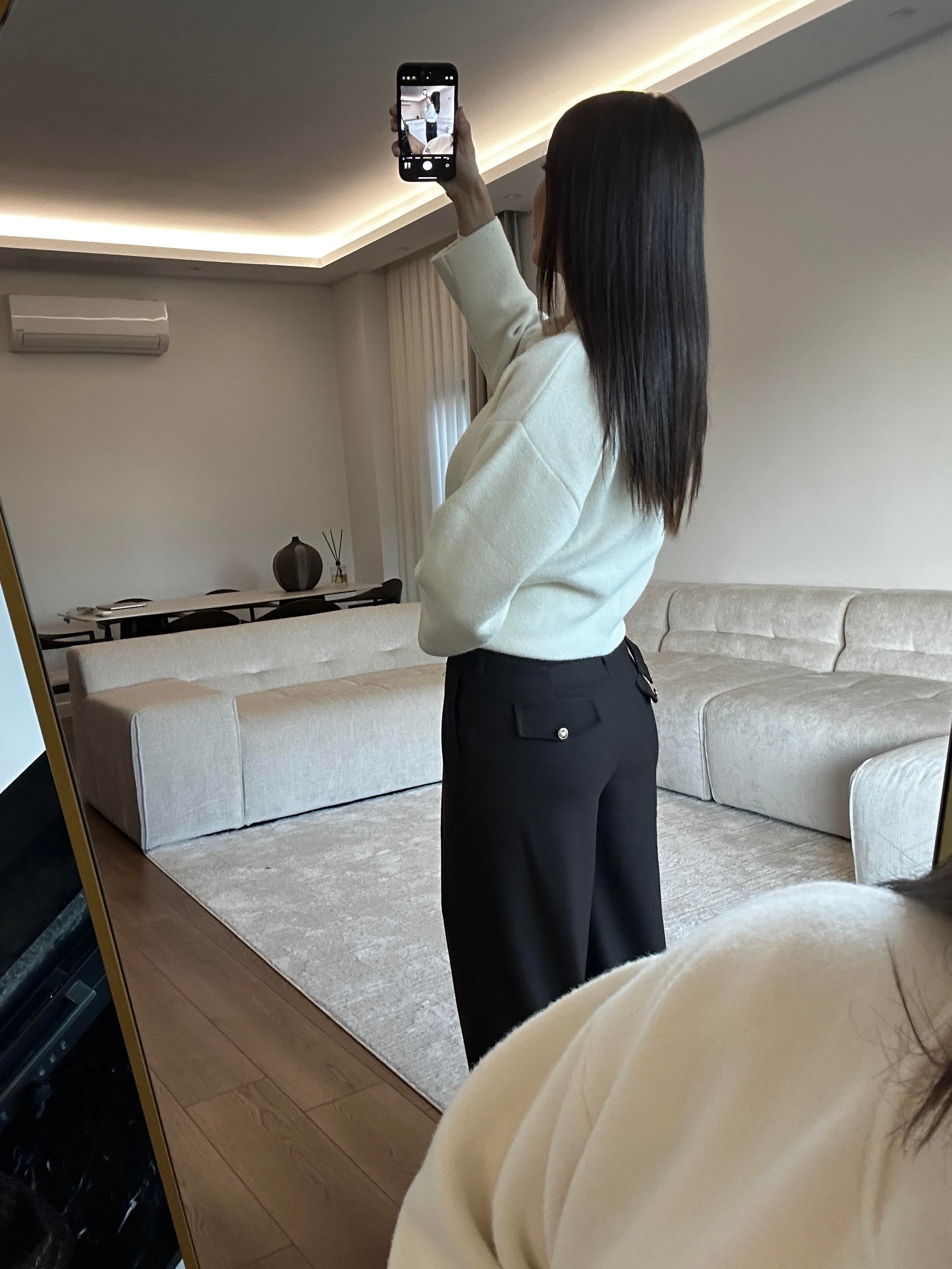 Premium Kemerli Kahve Palazzo