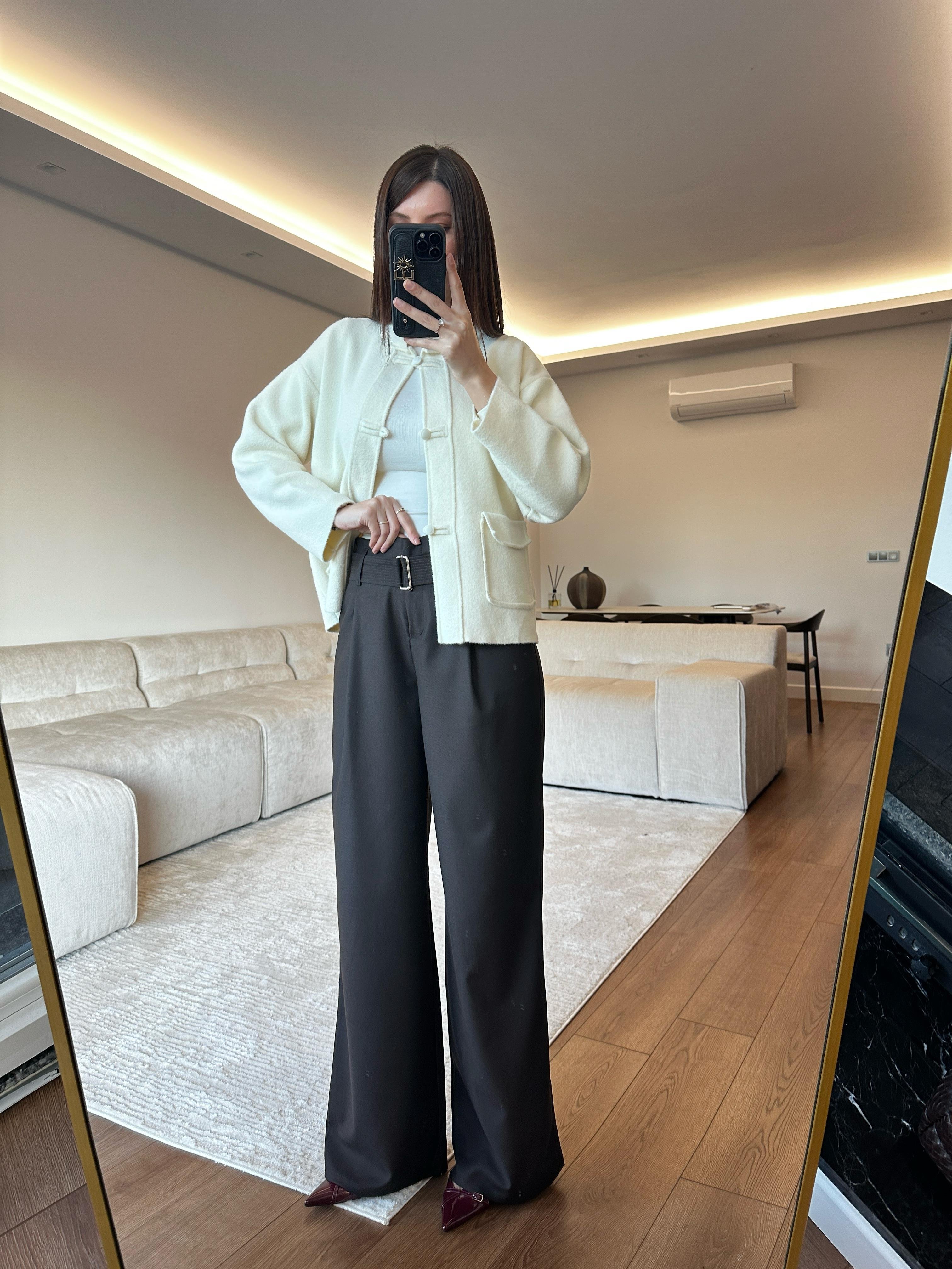 Premium Kemerli Kahve Palazzo