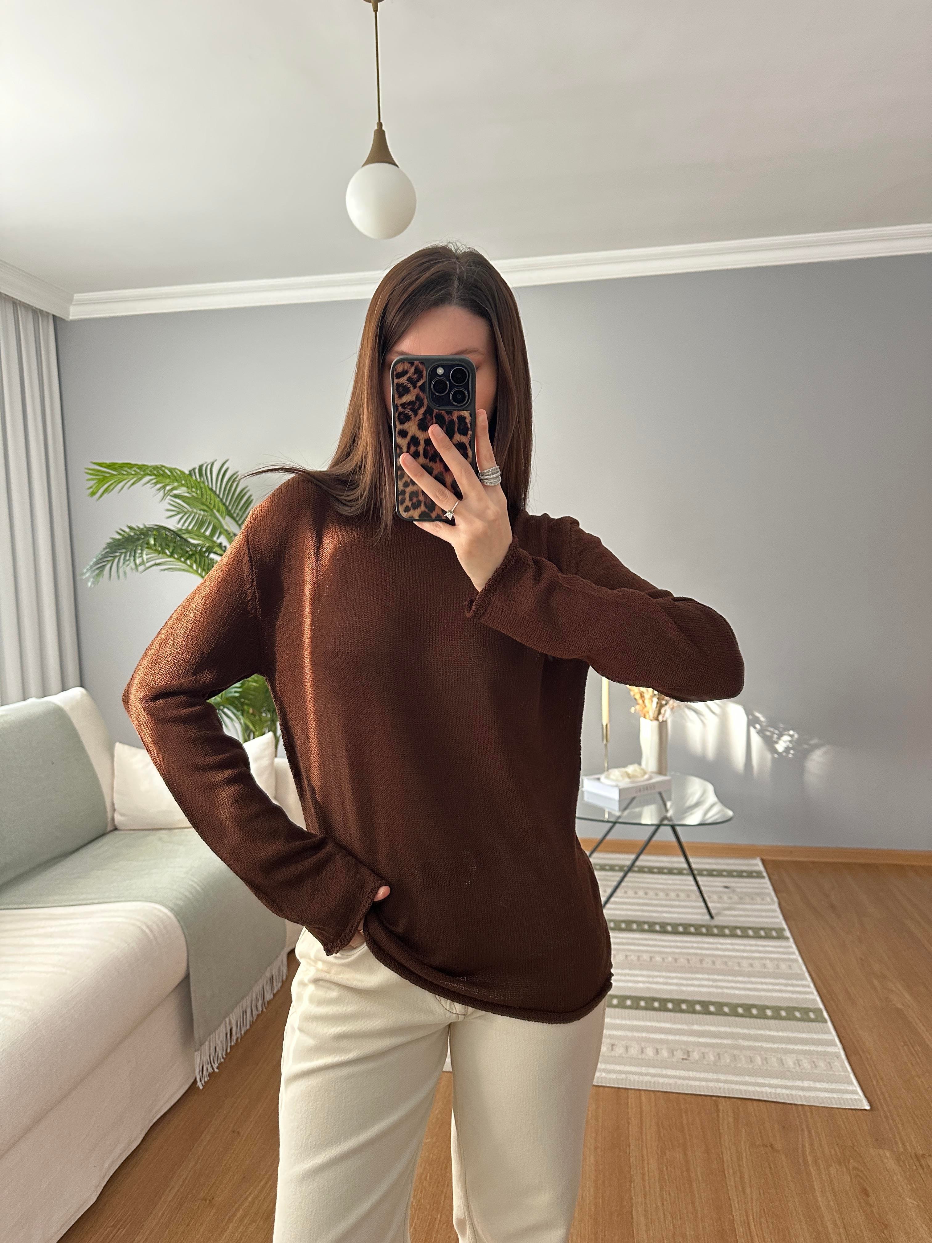 Premium Marka Kahve Merserize Triko