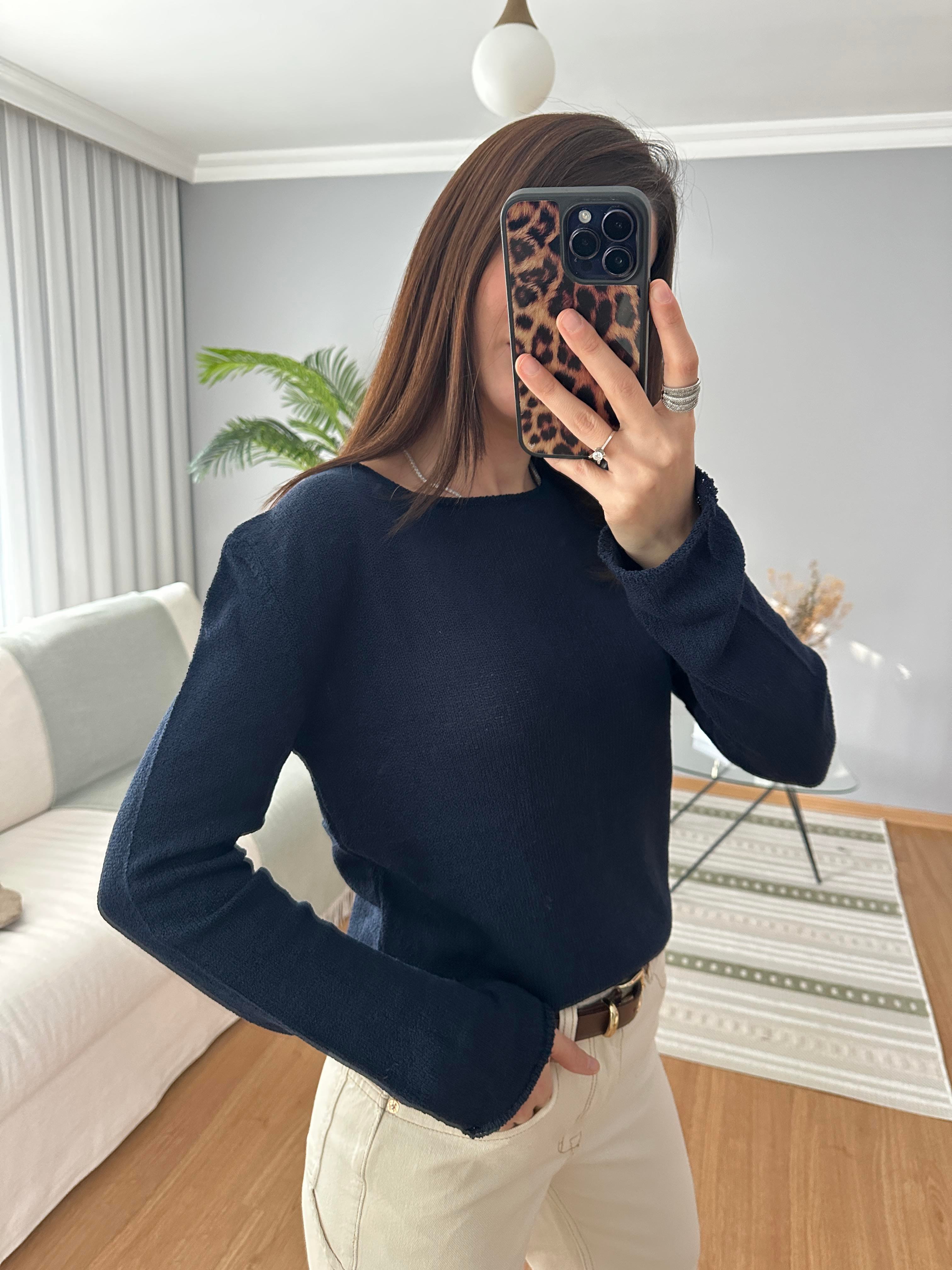 Premium Marka Lacivert Merserize Triko
