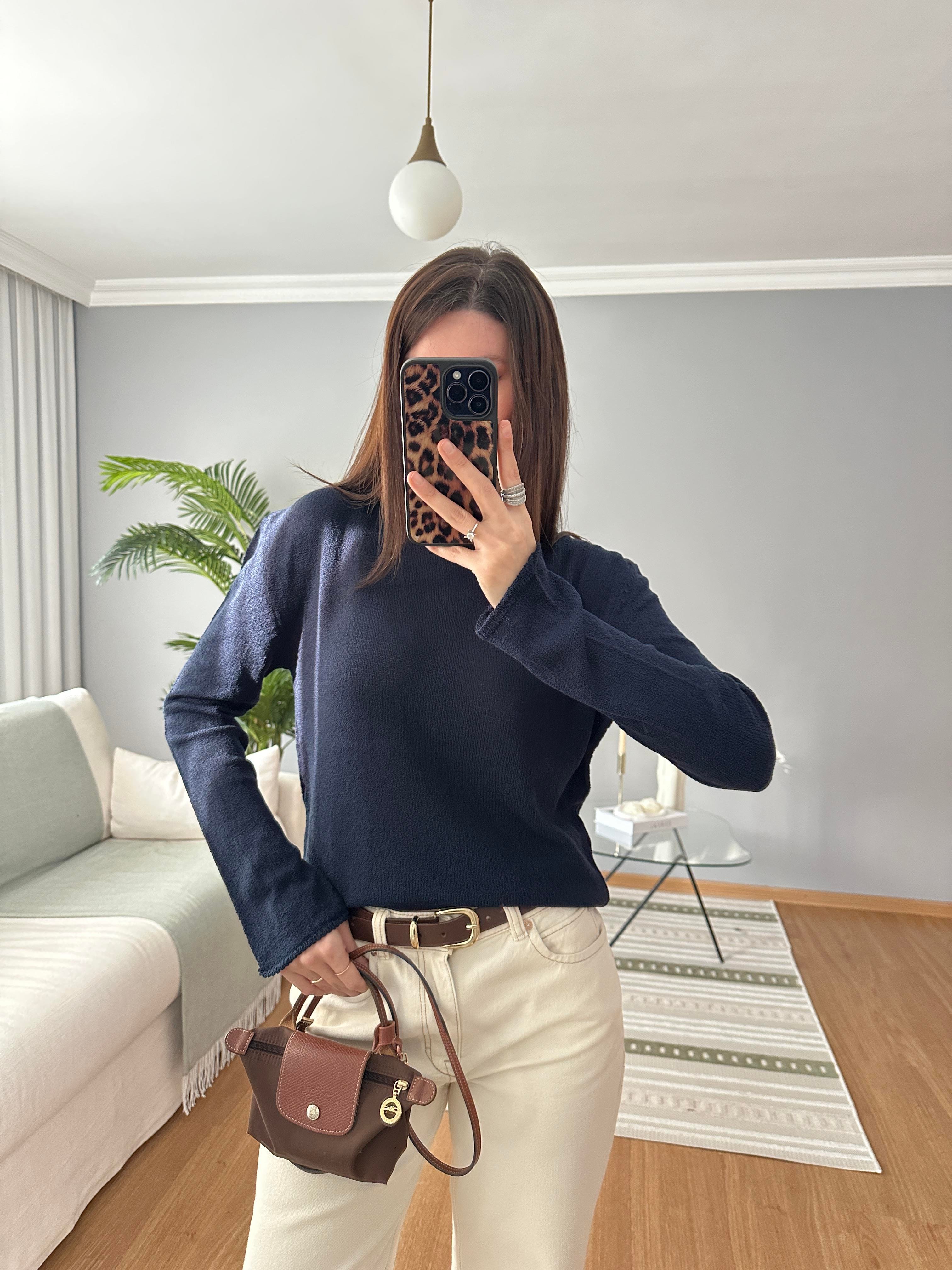 Premium Marka Lacivert Merserize Triko