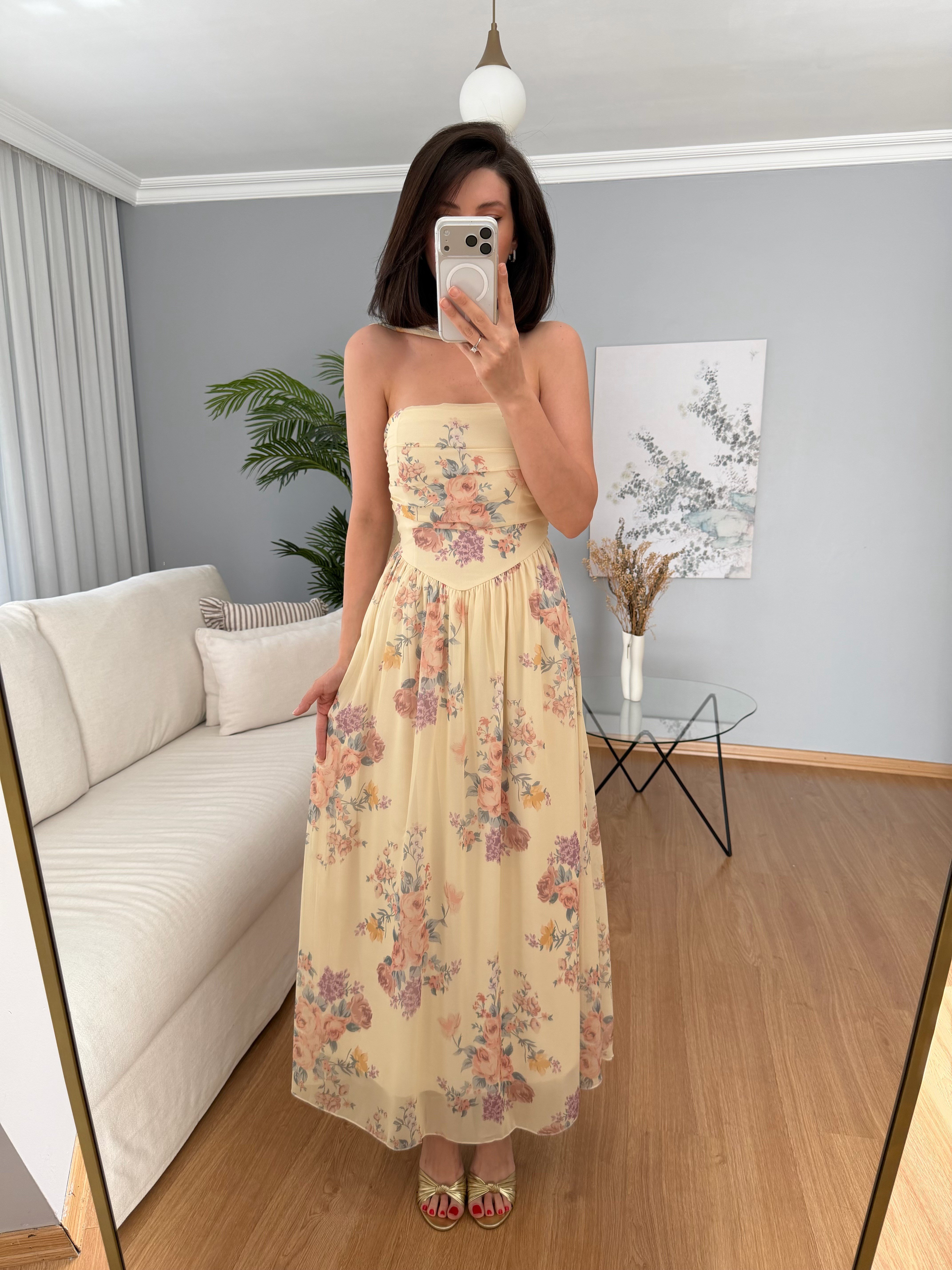 Romy Şal Detaylı Elbise