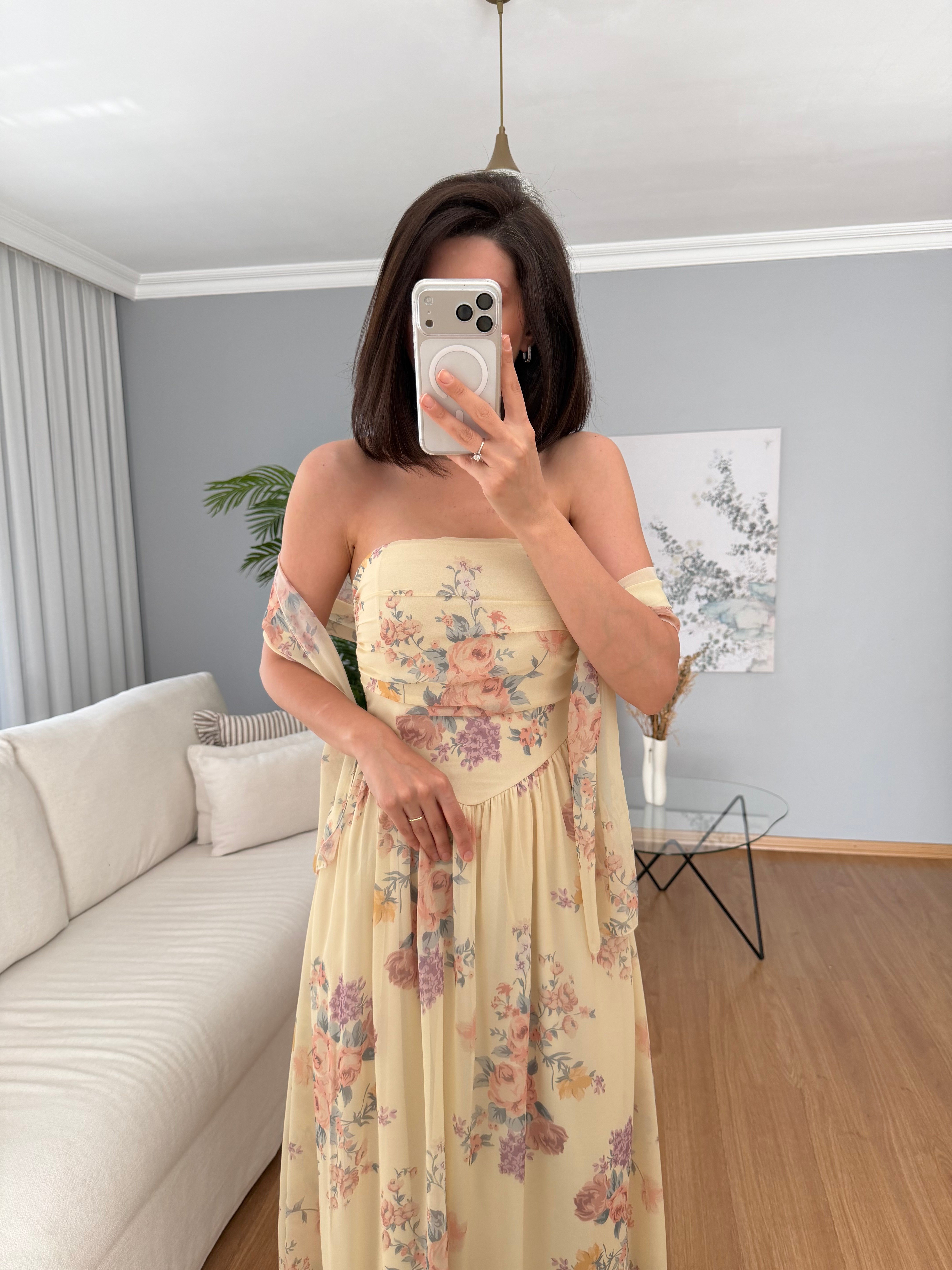 Romy Şal Detaylı Elbise