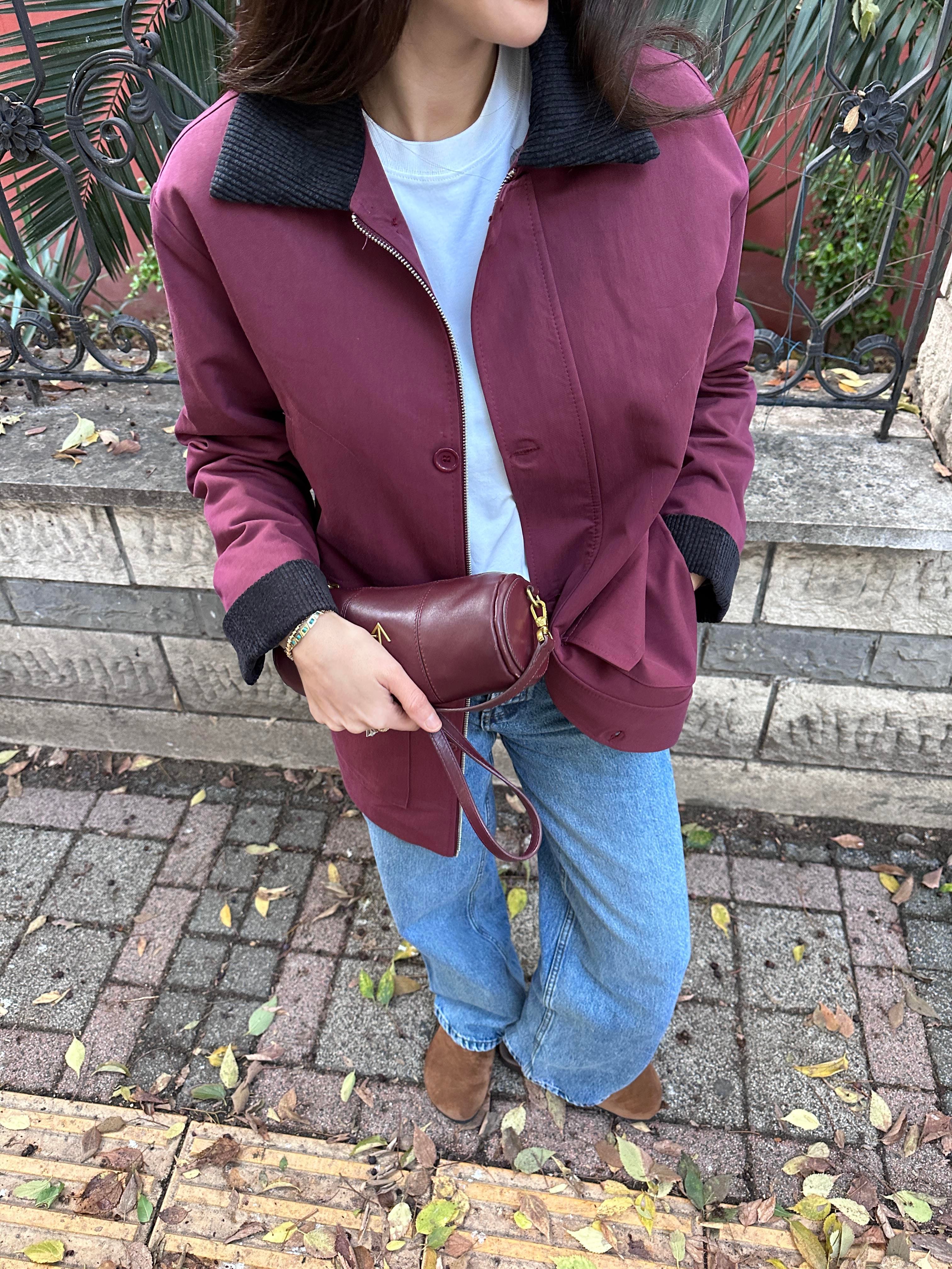 Velvet Bordo Ceket 