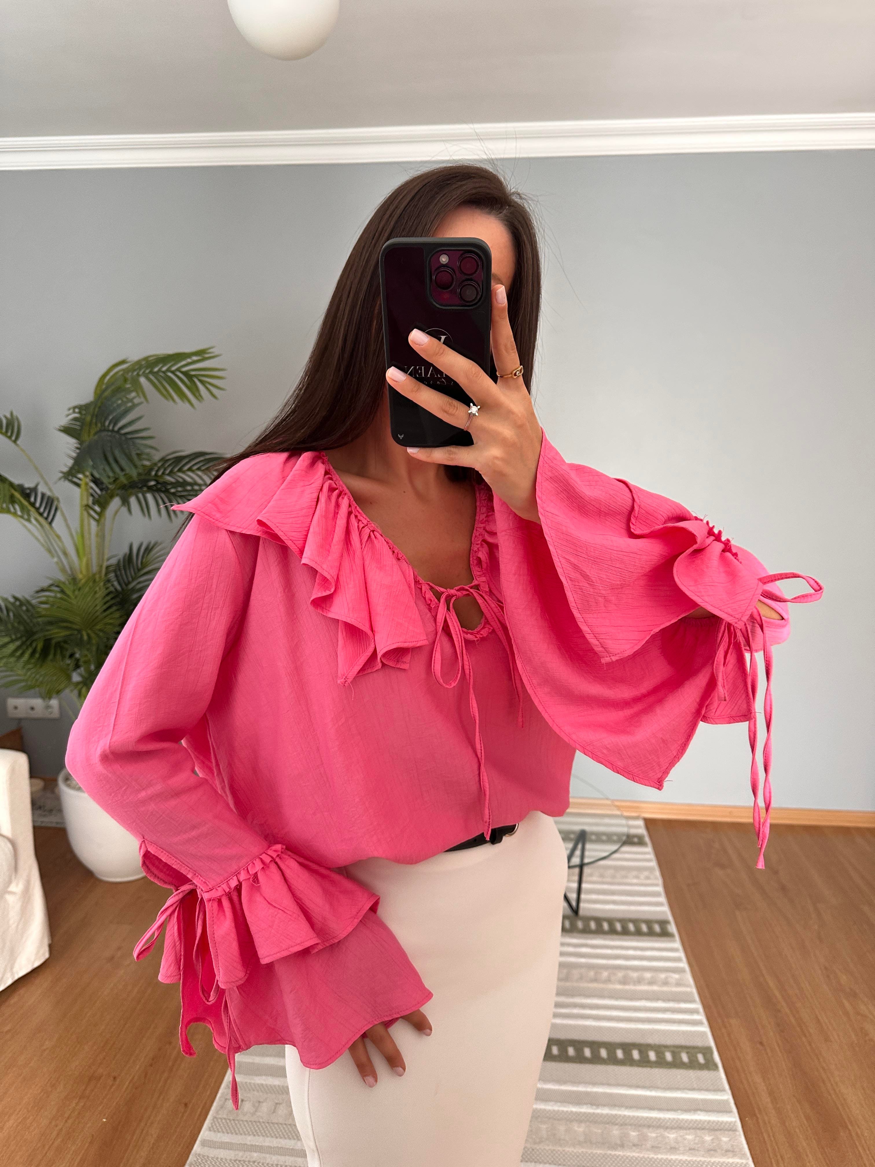 Zinia Pembe Bluz 