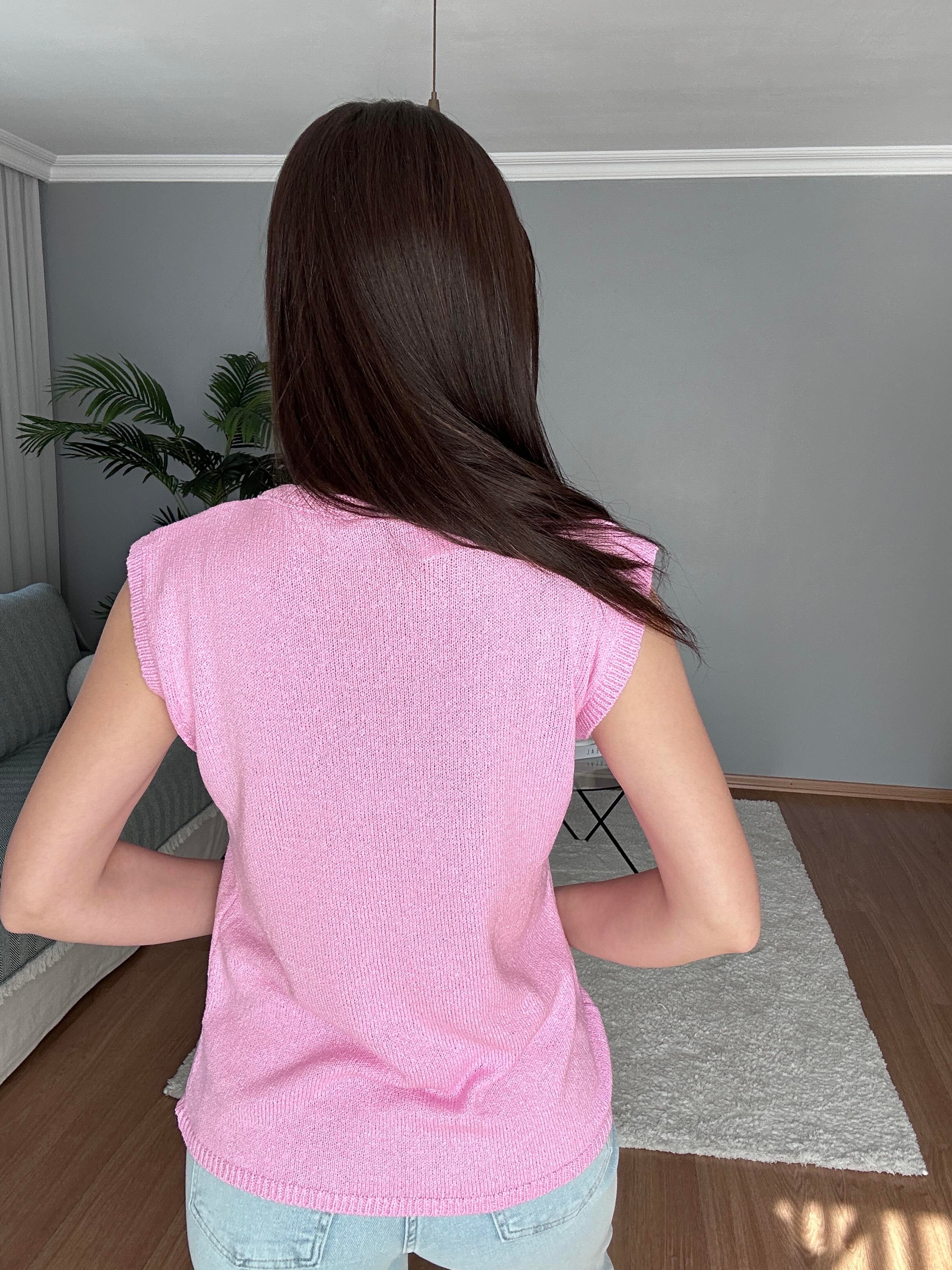 ZR Pembe Merserize Bluz 