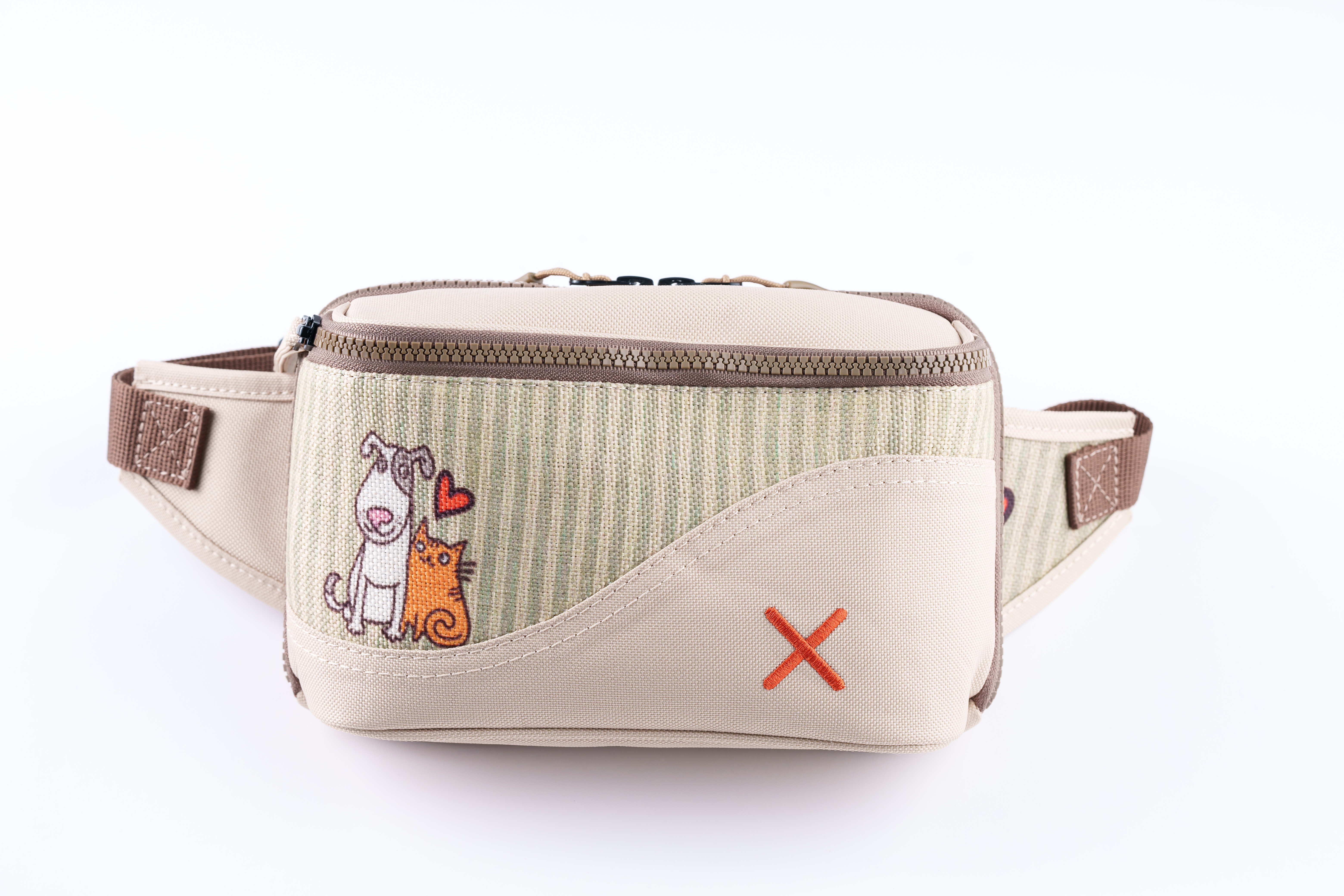 🐶🐱 Sevimli Dostlar Tasarımlı Çok Amaçlı Bel Çantası – Günlük Hayatın En Tatlı Kurtarıcısı! Gri
