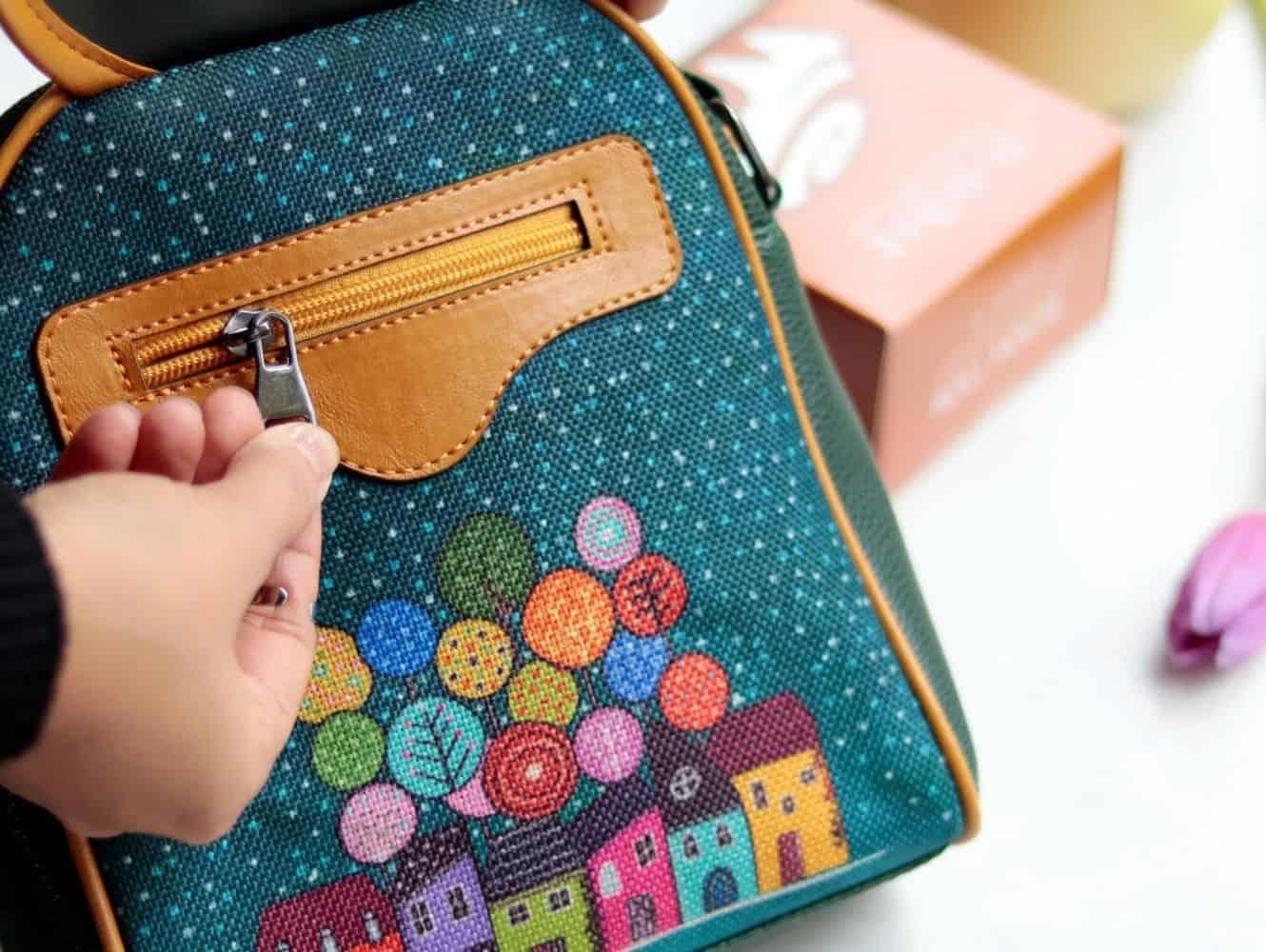 BAYKUŞ Figürlü Küçük Postacı Omuz Çantası Etnik Bohem Style - YEŞİL