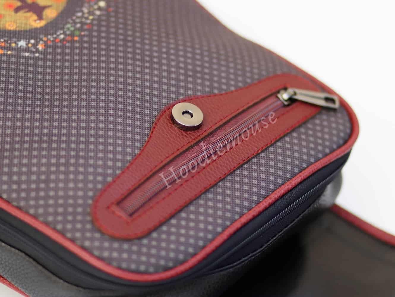Cadı Figürlü Kapaklı Sırt Çantası Etnik Bohem Style Cüzdan Kombin Bordo