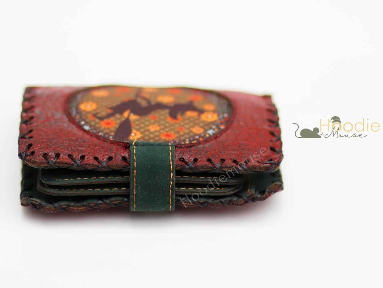 CADI Figürlü Küçük Cüzdan Etnik Bohem Retro Style - BORDO
