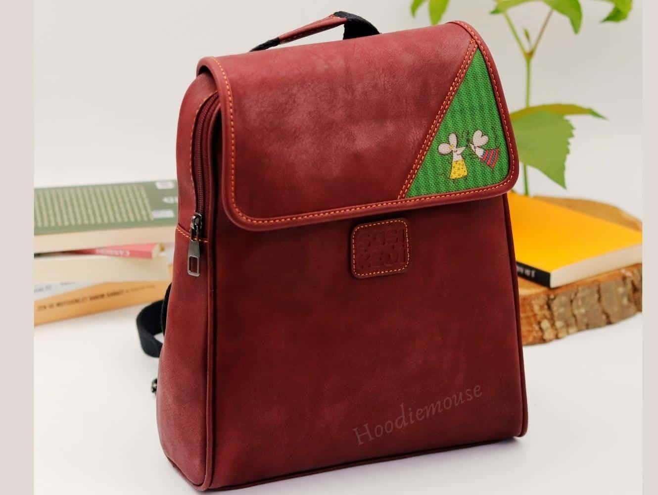 Dans Eden Fare Figürlü Business Sırt Çantası Etnik Bohem Style - BORDO