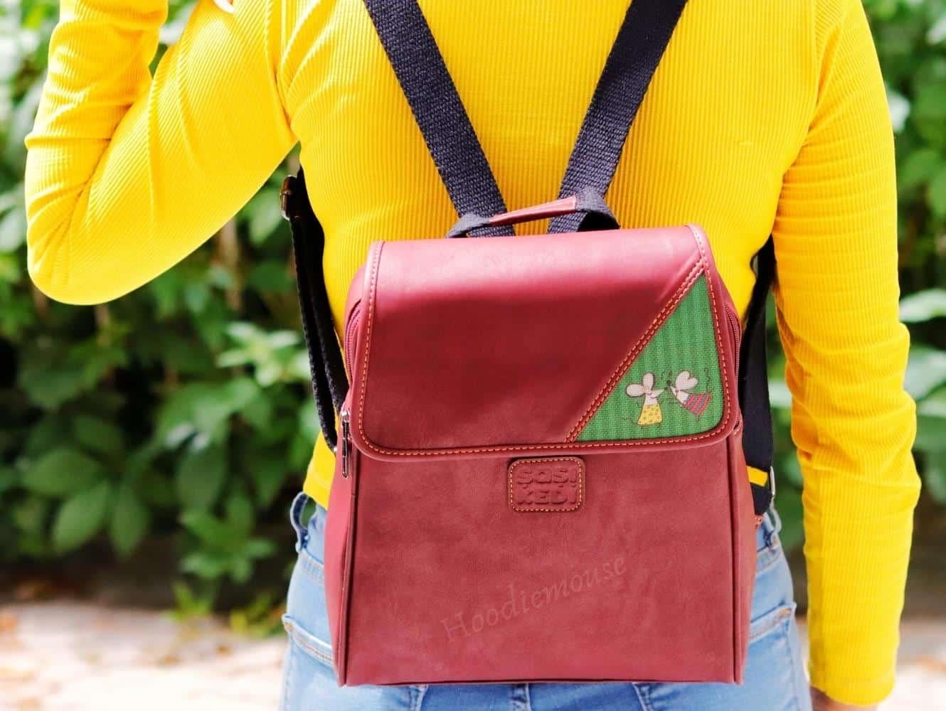 Dans Eden Fare Figürlü Business Sırt Çantası Etnik Bohem Style - BORDO