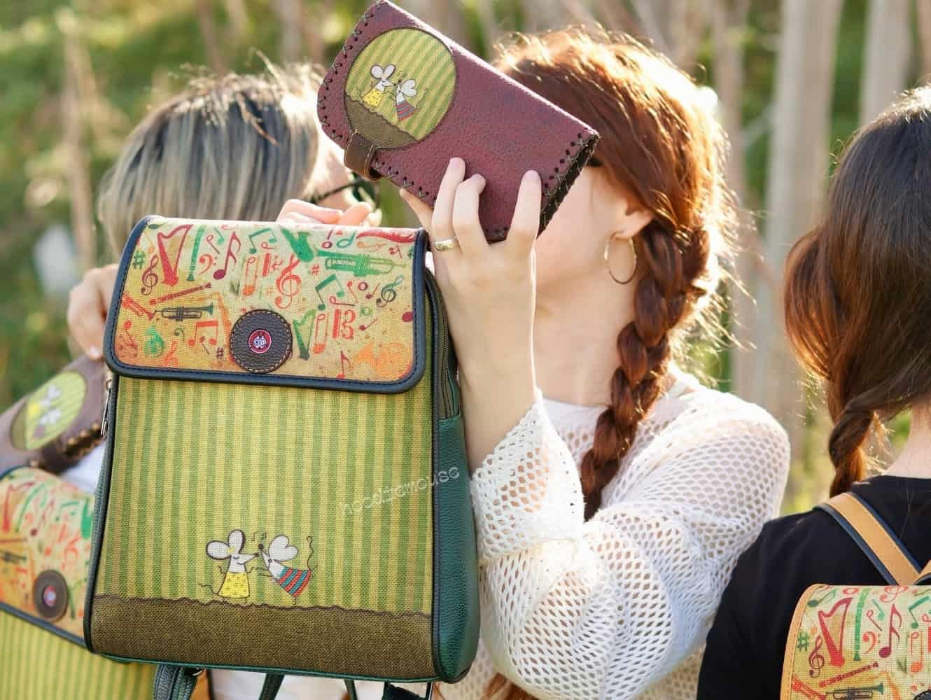 Dans Eden Fare Figürlü Kapaklı Sırt Çantası Etnik Bohem Style Cüzdan Kombin Çanta Yeşil Cüzdan Bordo