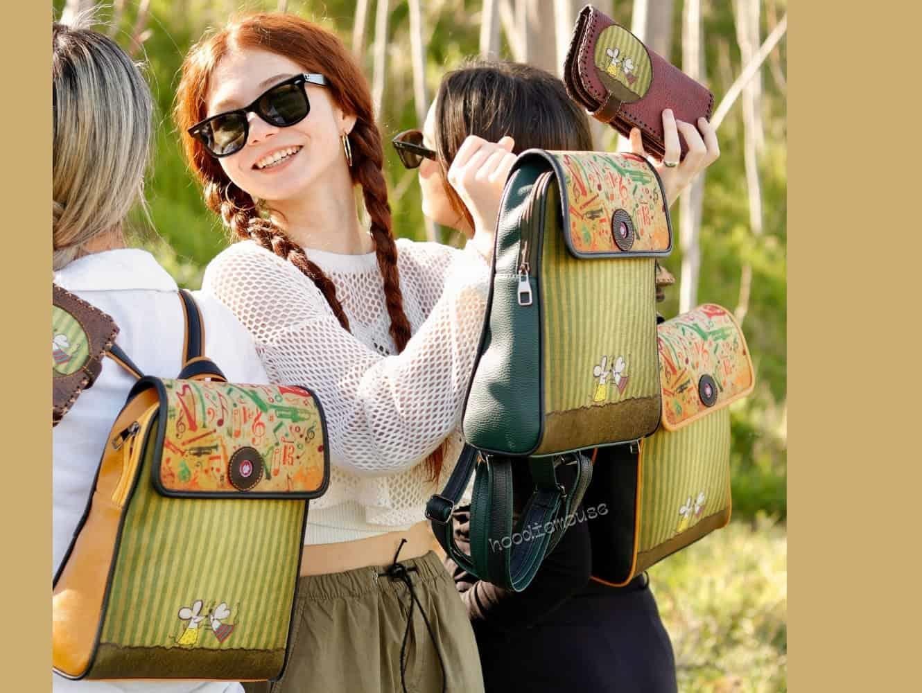 Dans Eden Fare Figürlü Kapaklı Sırt Çantası Etnik Bohem Style Cüzdan Kombin Çanta Yeşil Cüzdan Bordo