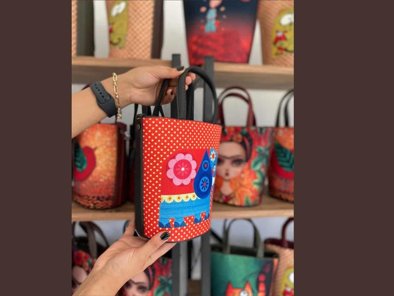 Fil Figürlü Kova Model Çanta Etnik Bohem Style - SİYAH