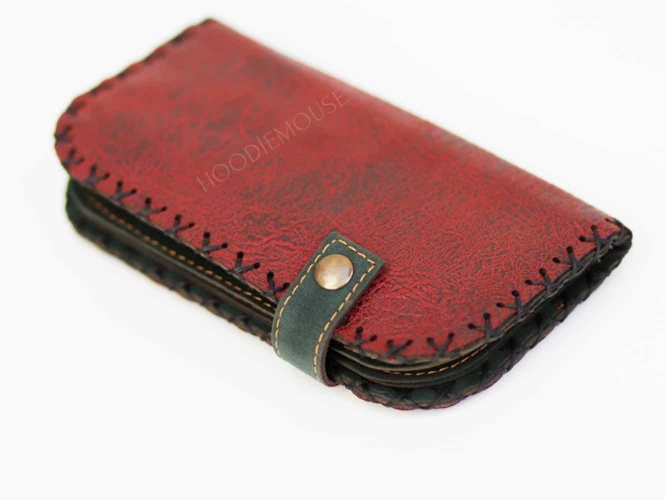 Frida Figürlü Büyük Cüzdan Etnik Bohem Retro Vintage Style - BORDO