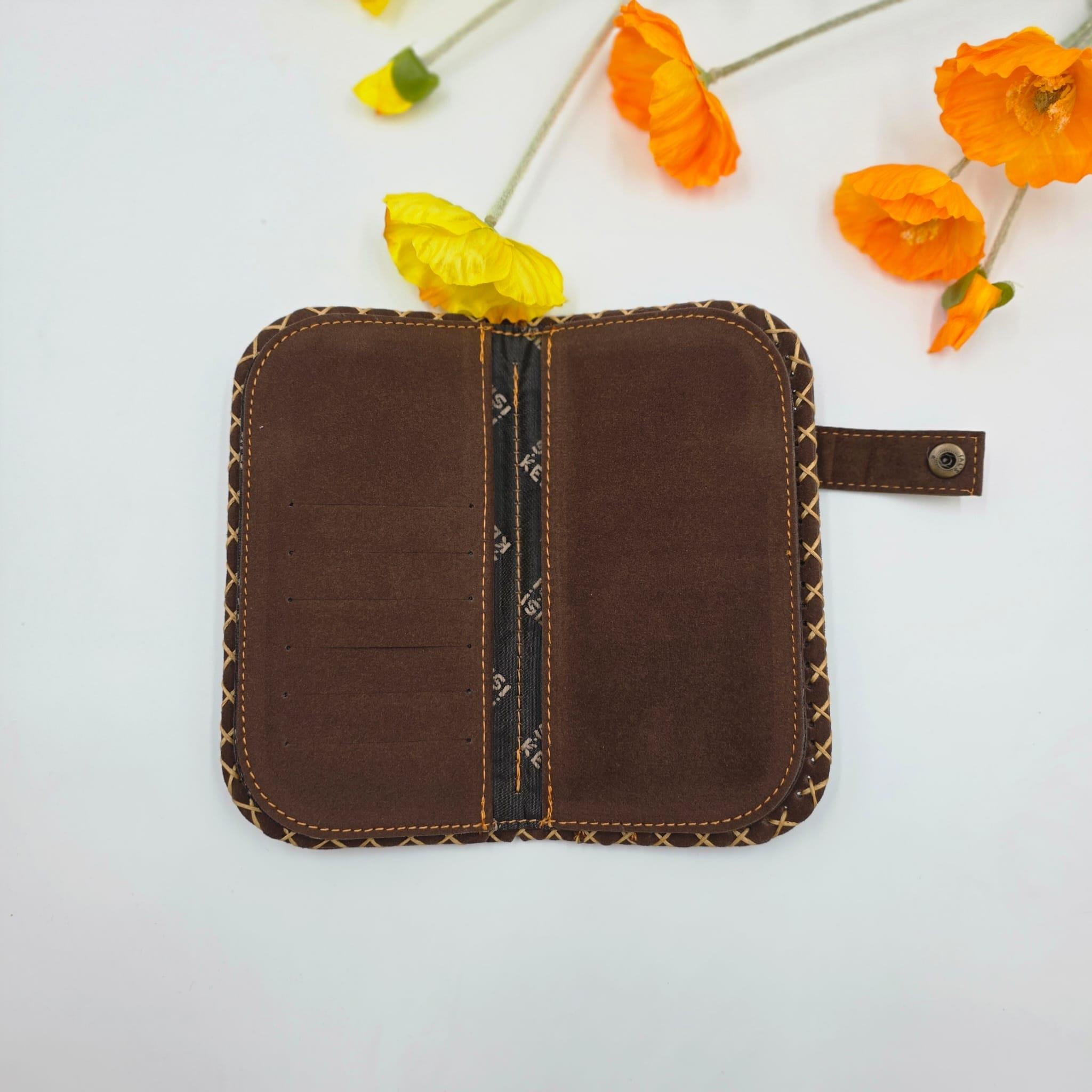 Frida Figürlü Büyük Cüzdan Etnik Bohem Retro Vintage Style - ANTRASİT