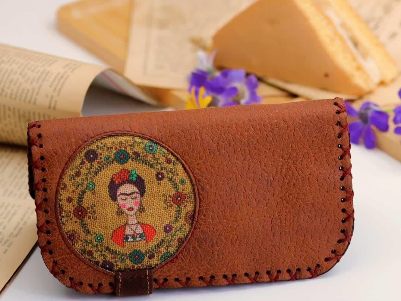 Frida Figürlü Büyük Postacı Kol Çantası Etnik Bohem Style Çanta Cüzdan KOMBİN