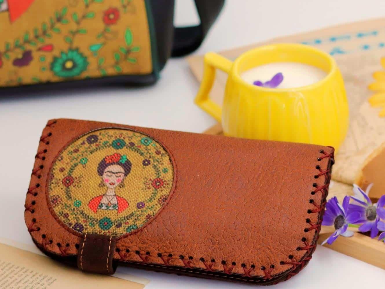 Frida Figürlü Büyük Postacı Kol Çantası Etnik Bohem Style Çanta Cüzdan KOMBİN