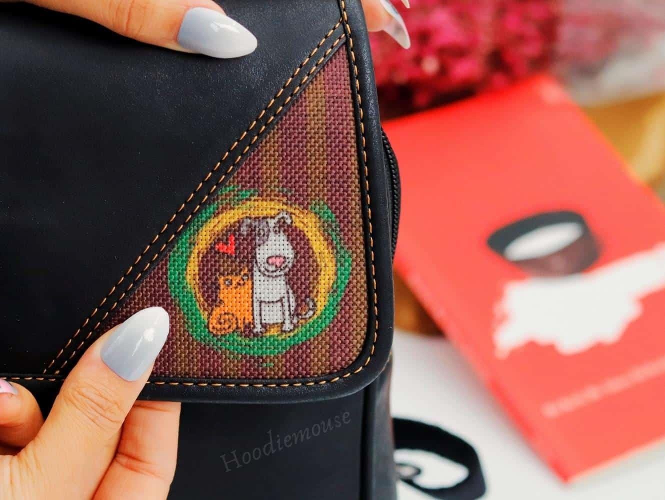 Köpek Figürlü Business Sırt Çantası Etnik Bohem Style - SIYAH
