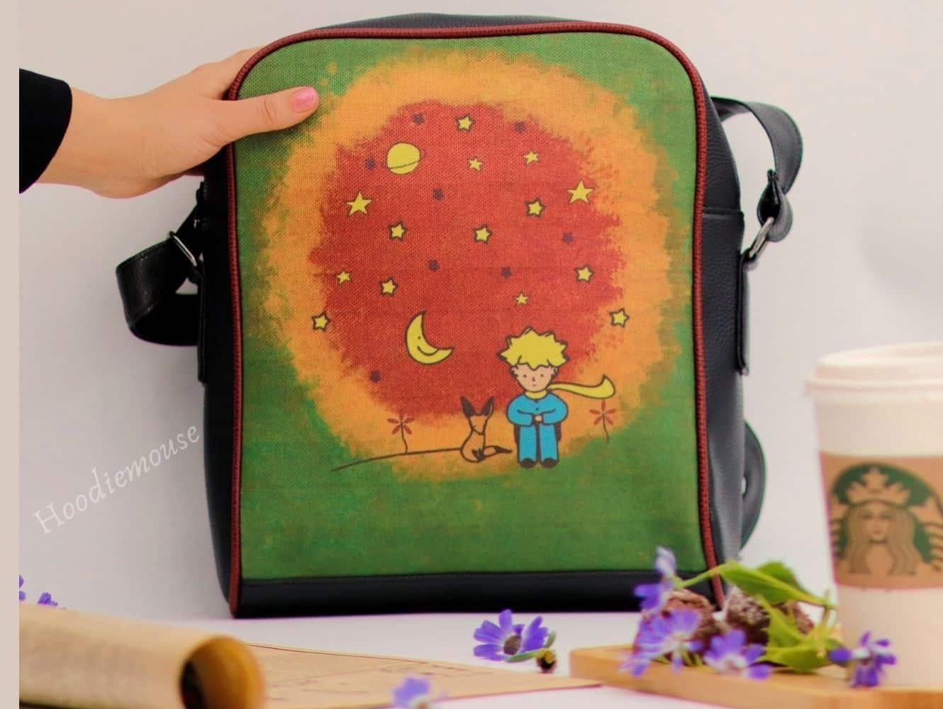 Küçük Prens Figürlü Büyük Postacı Kol Çantası Etnik Bohem Style Çanta Cüzdan KOMBİN