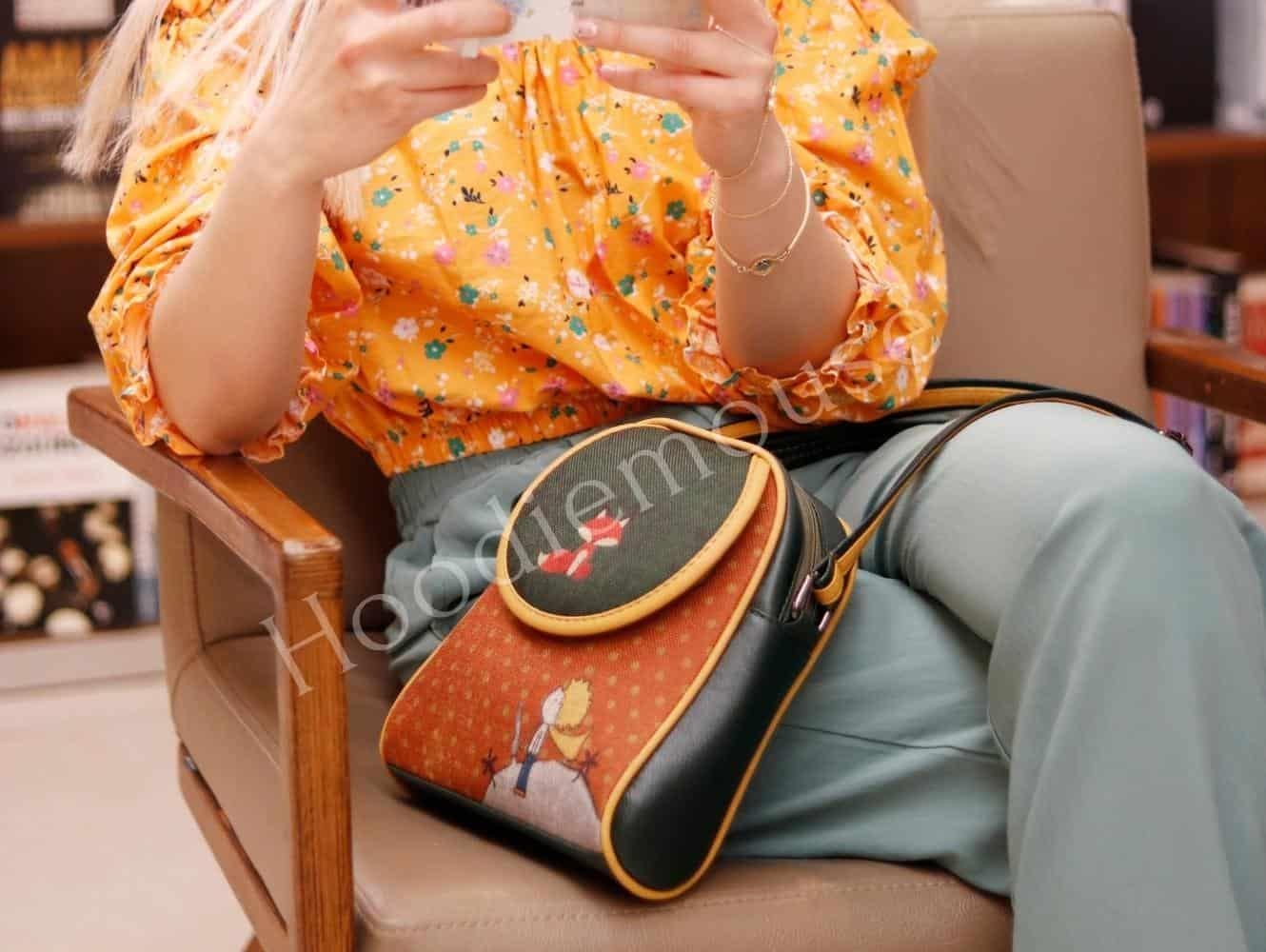 Küçük Prens Figürlü Küçük Postacı Omuz Çantası Etnik and Bohem Style-YEŞİL