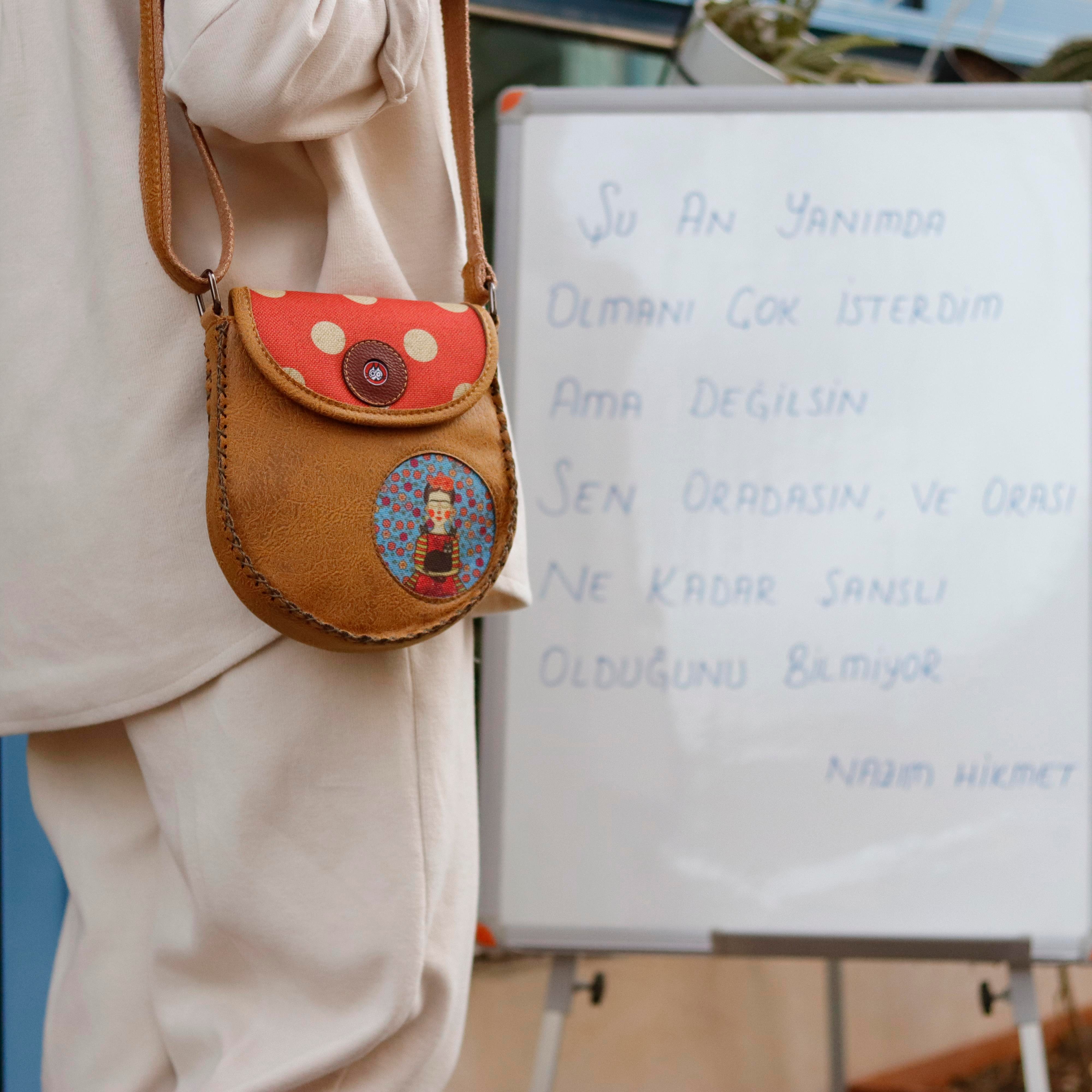 Mavi Frida Çapraz Örgülü Kol Çantası Etnik Bohem Style - HARDAL