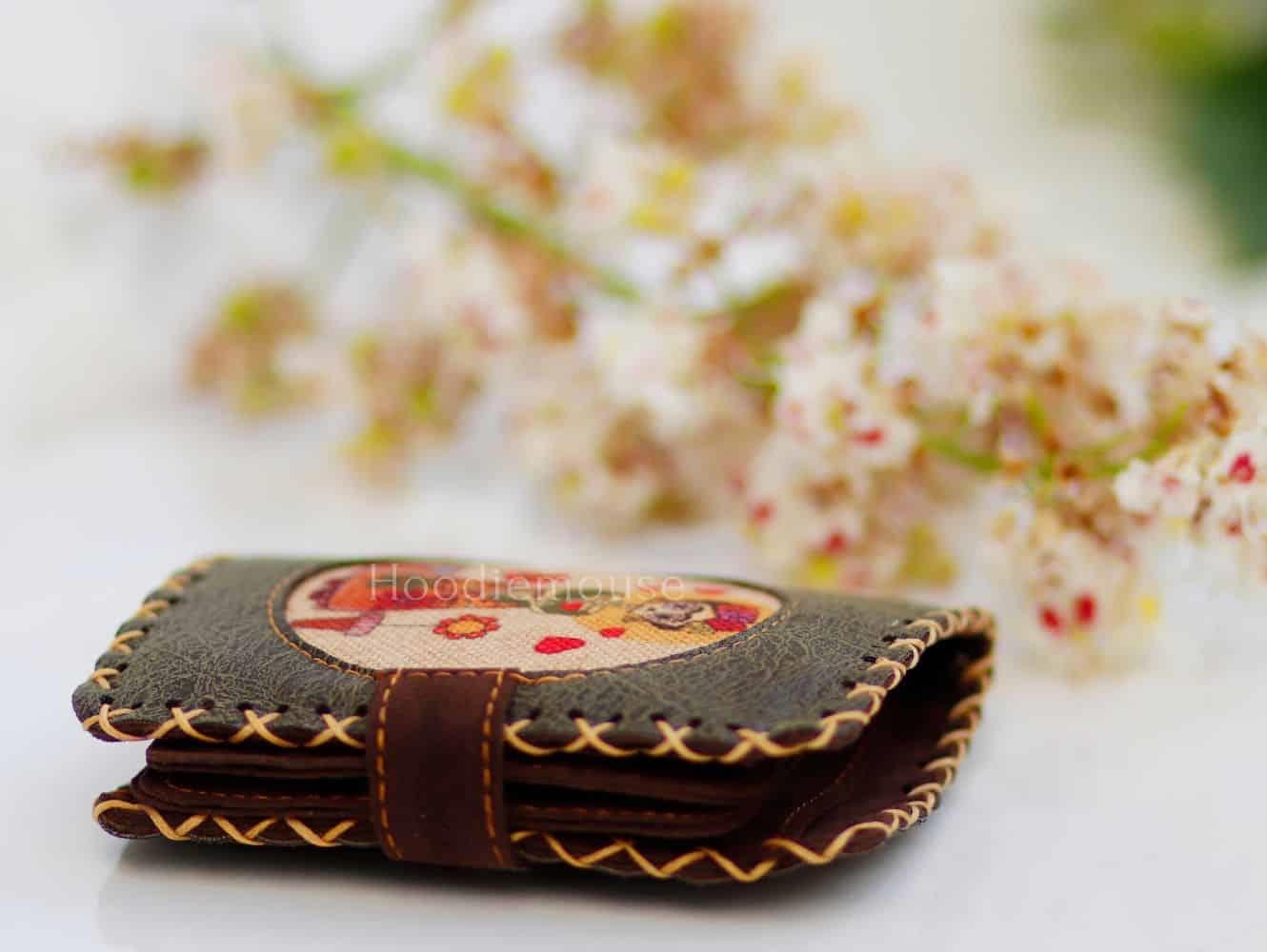 MEXSİCAN F.KAHLO Figürlü Küçük Cüzdan Etnik Bohem Retro Style - YEŞİL
