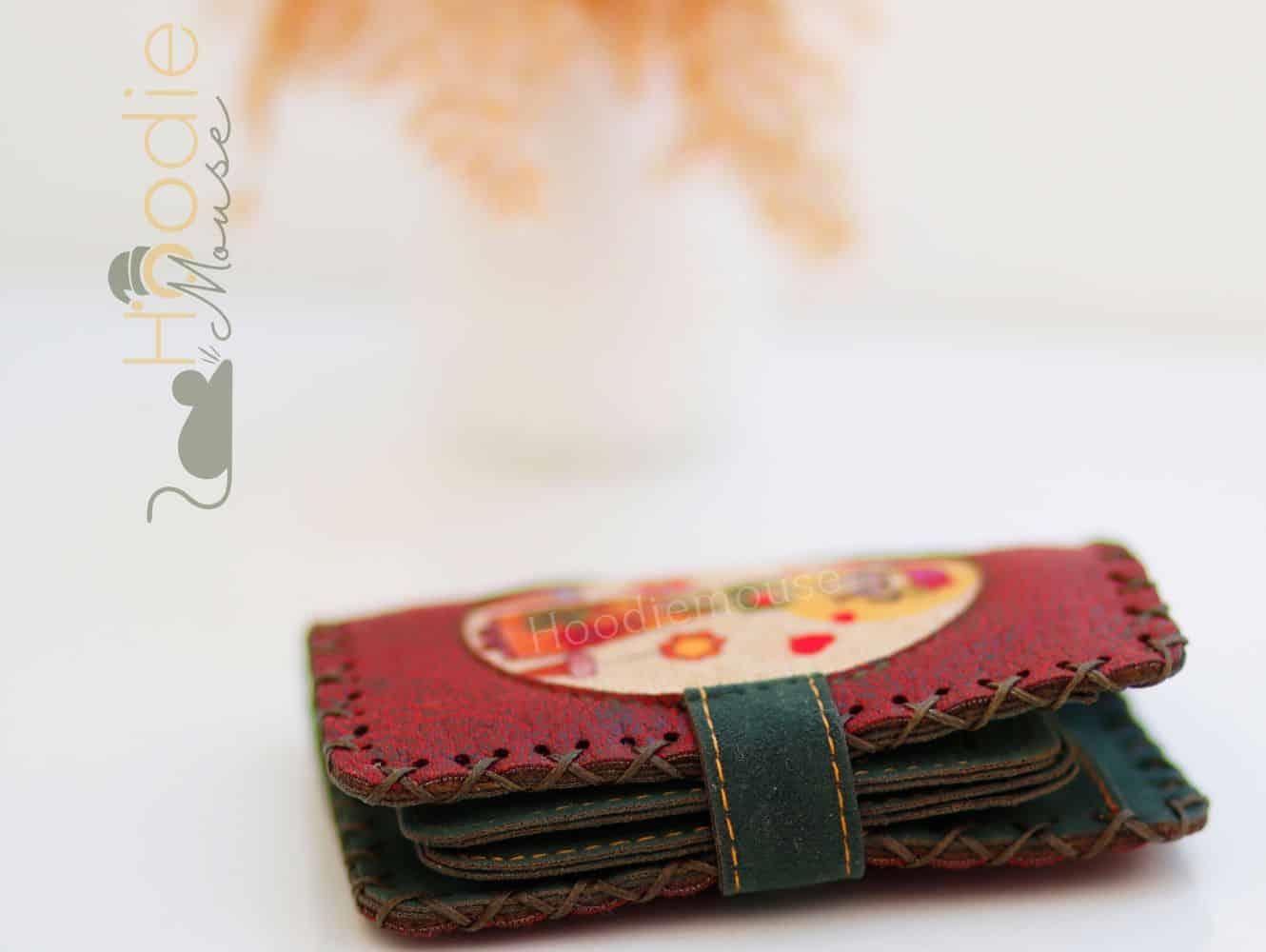 MEXSİCAN F.KAHLO Figürlü Küçük Cüzdan Etnik Bohem Retro Style - BORDO