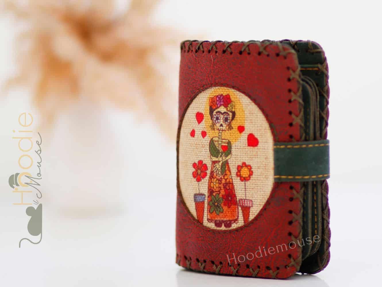 MEXSİCAN F.KAHLO Figürlü Küçük Cüzdan Etnik Bohem Retro Style - BORDO