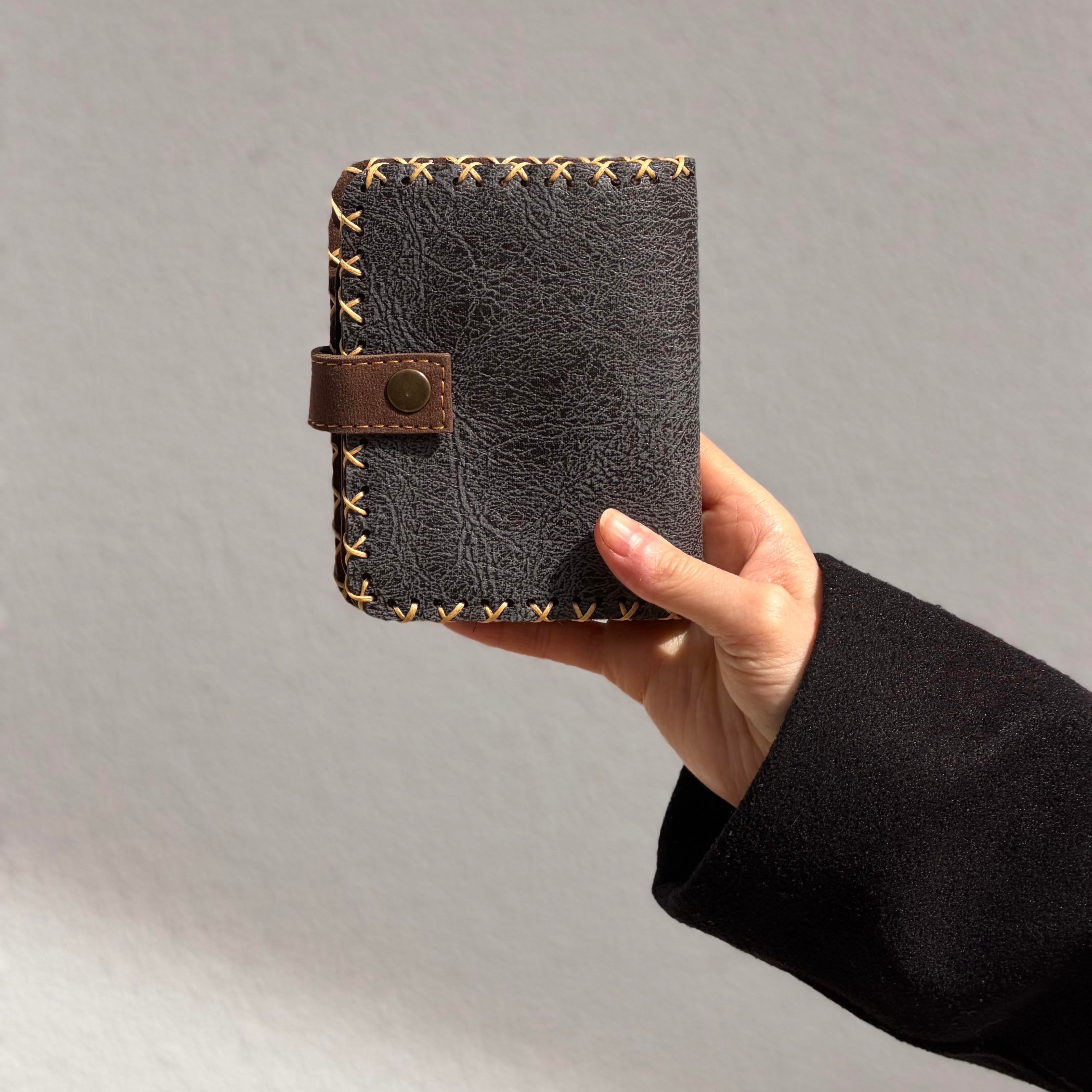 Rakun Figürlü Küçük Cüzdan Etnik Bohem Retro Style -ANTRASİT