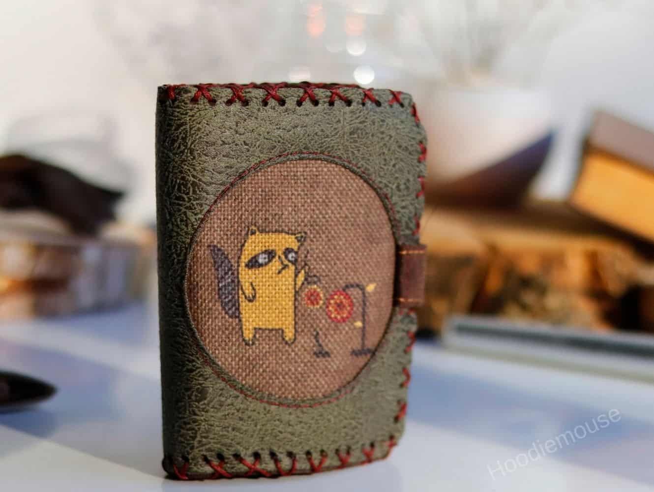 RAKUN Figürlü Küçük Cüzdan Etnik Bohem Retro Style - YEŞİL