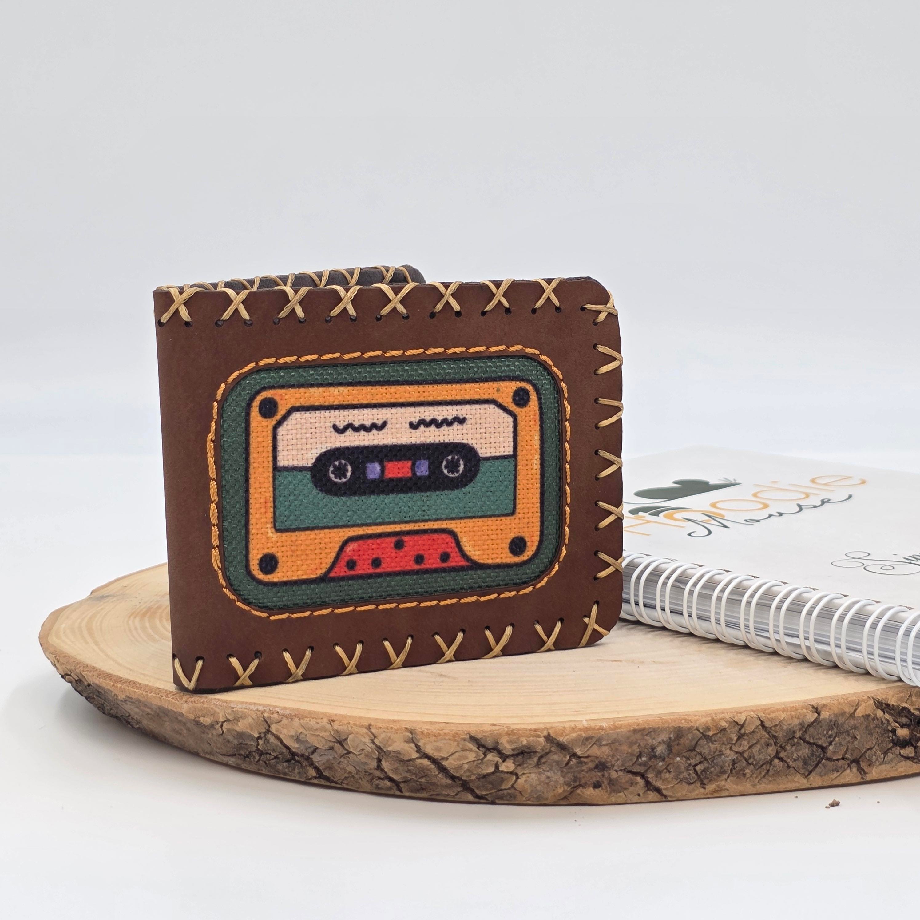 Retro Kaset Figürlü Küçük Cüzdan Etnik Bohem Retro Style -Kahverengi