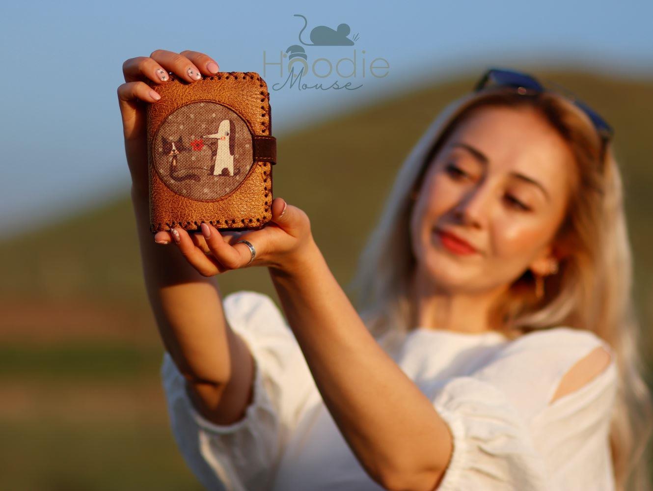 TILKI Figürlü Küçük Cüzdan Etnik Bohem Retro Style - HARDAL