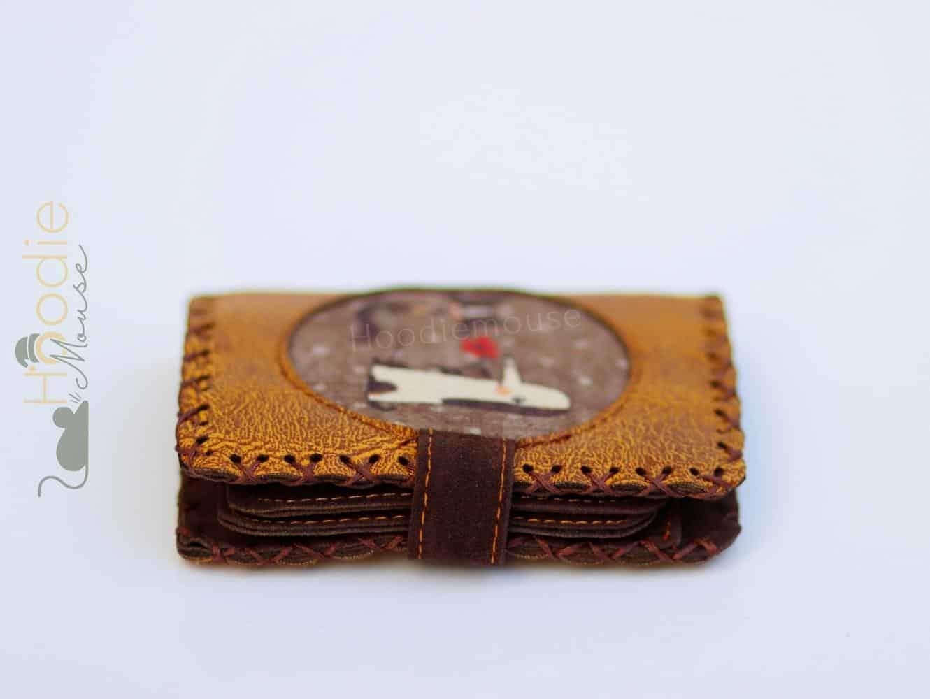 TILKI Figürlü Küçük Cüzdan Etnik Bohem Retro Style - HARDAL