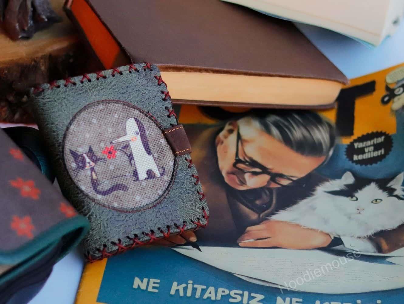 TILKI Figürlü Küçük Cüzdan Etnik Bohem Retro Style - YEŞİL