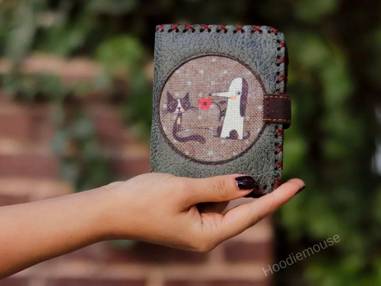 TILKI Figürlü Küçük Cüzdan Etnik Bohem Retro Style - YEŞİL