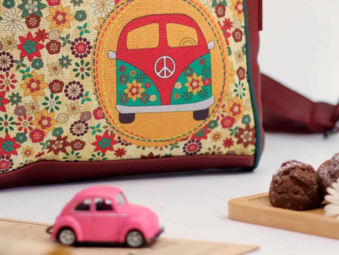 Wosvos Figürlü Büyük Postacı Kol Çantası Etnik Bohem Style - BORDO