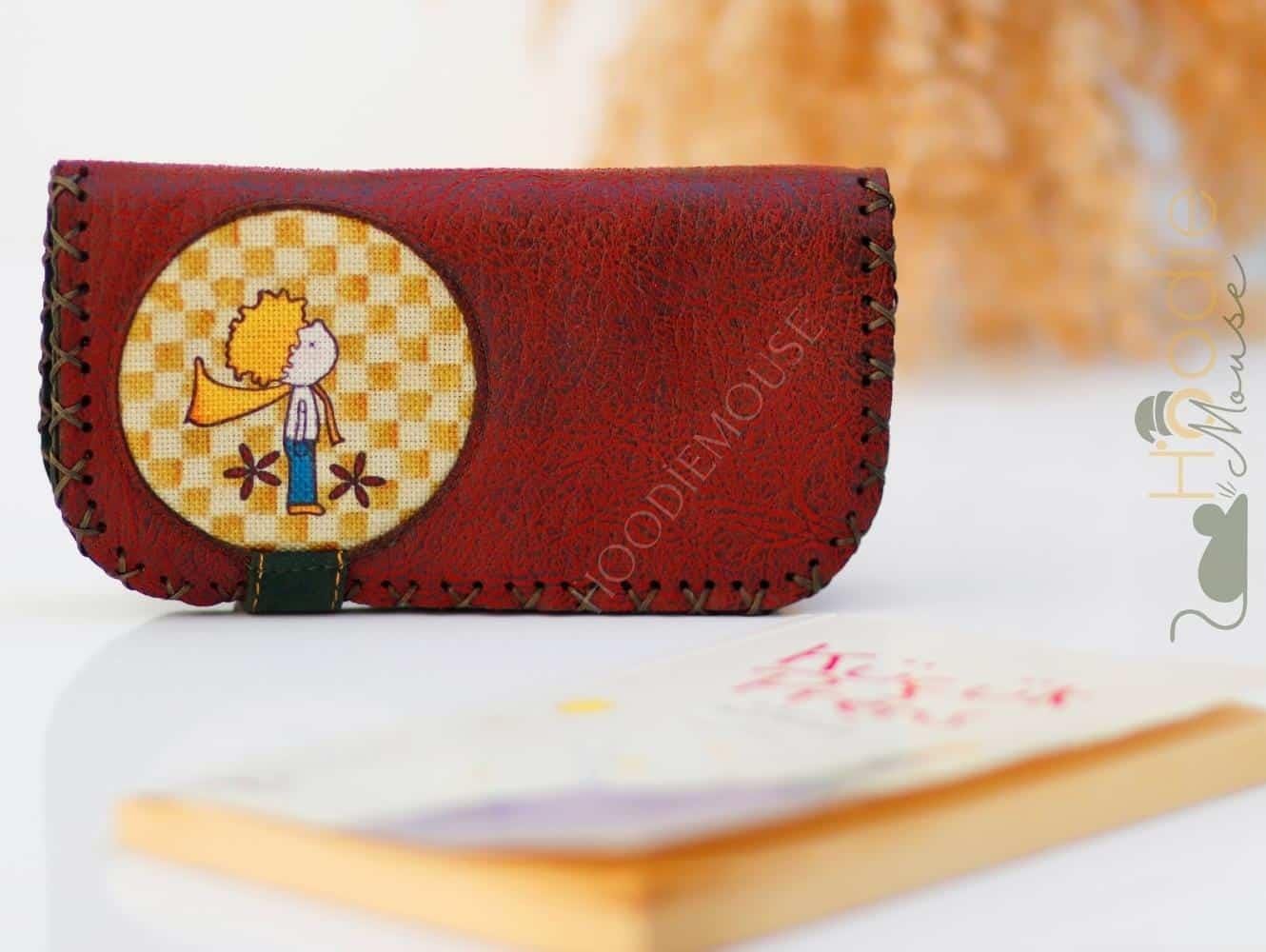 Y.Küçük Prens Figürlü Büyük Cüzdan Etnik Bohem Retro Vintage Style - BORDO