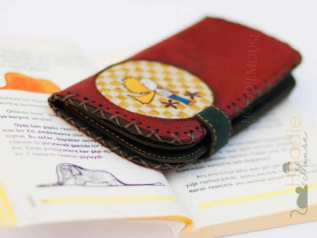 Y.Küçük Prens Figürlü Büyük Cüzdan Etnik Bohem Retro Vintage Style - BORDO