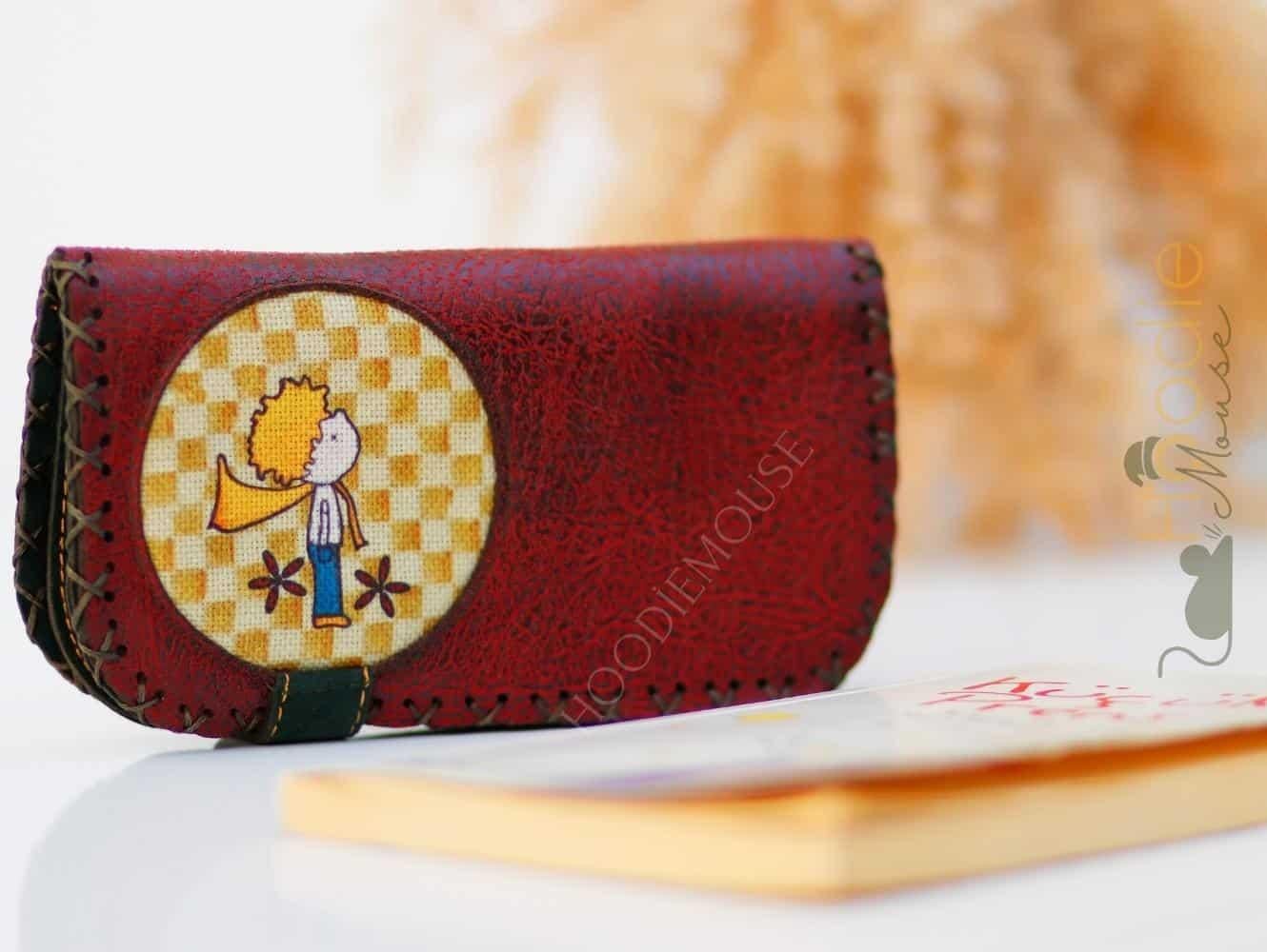 Y.Küçük Prens Figürlü Büyük Cüzdan Etnik Bohem Retro Vintage Style - BORDO