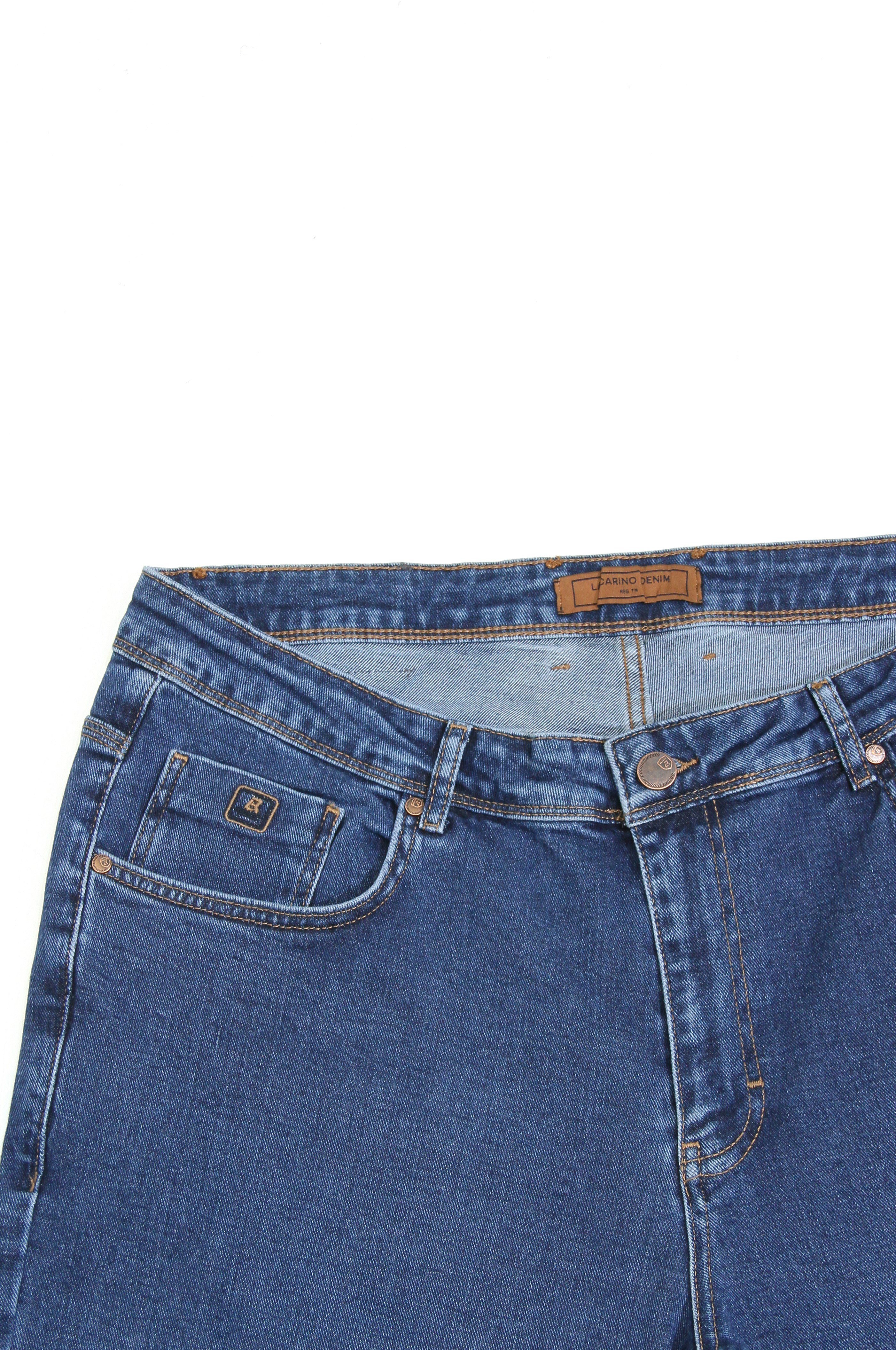 LACARINOYüksek Bel Battal Kesim Boru Paça Ocean Blue Erkek Jean Pantolon