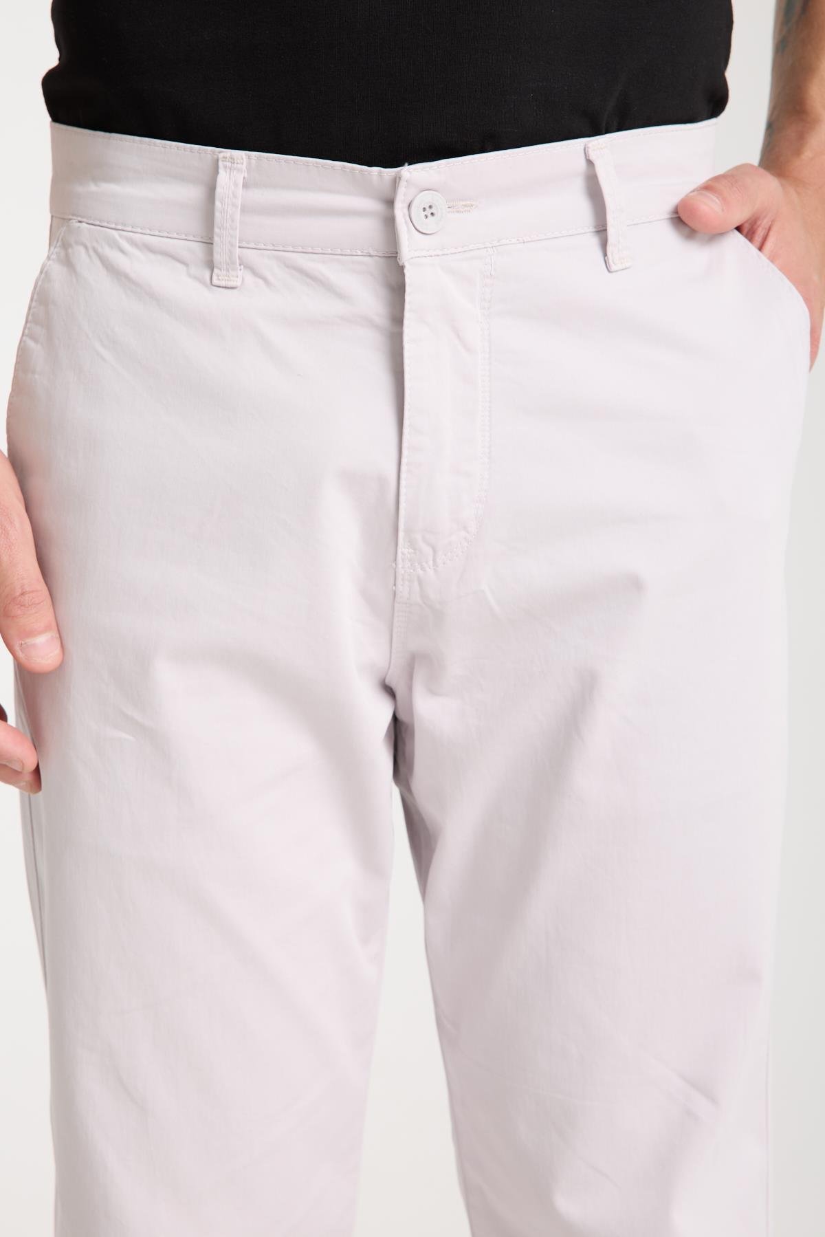 LACARINOErkek Yüksek Bel Boru Paça Paça Taş Chino Pantolon