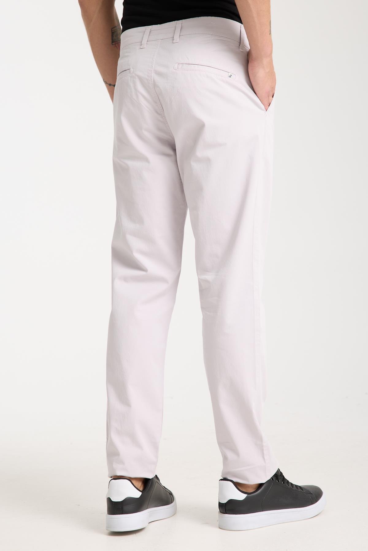 LACARINOErkek Yüksek Bel Boru Paça Paça Taş Chino Pantolon