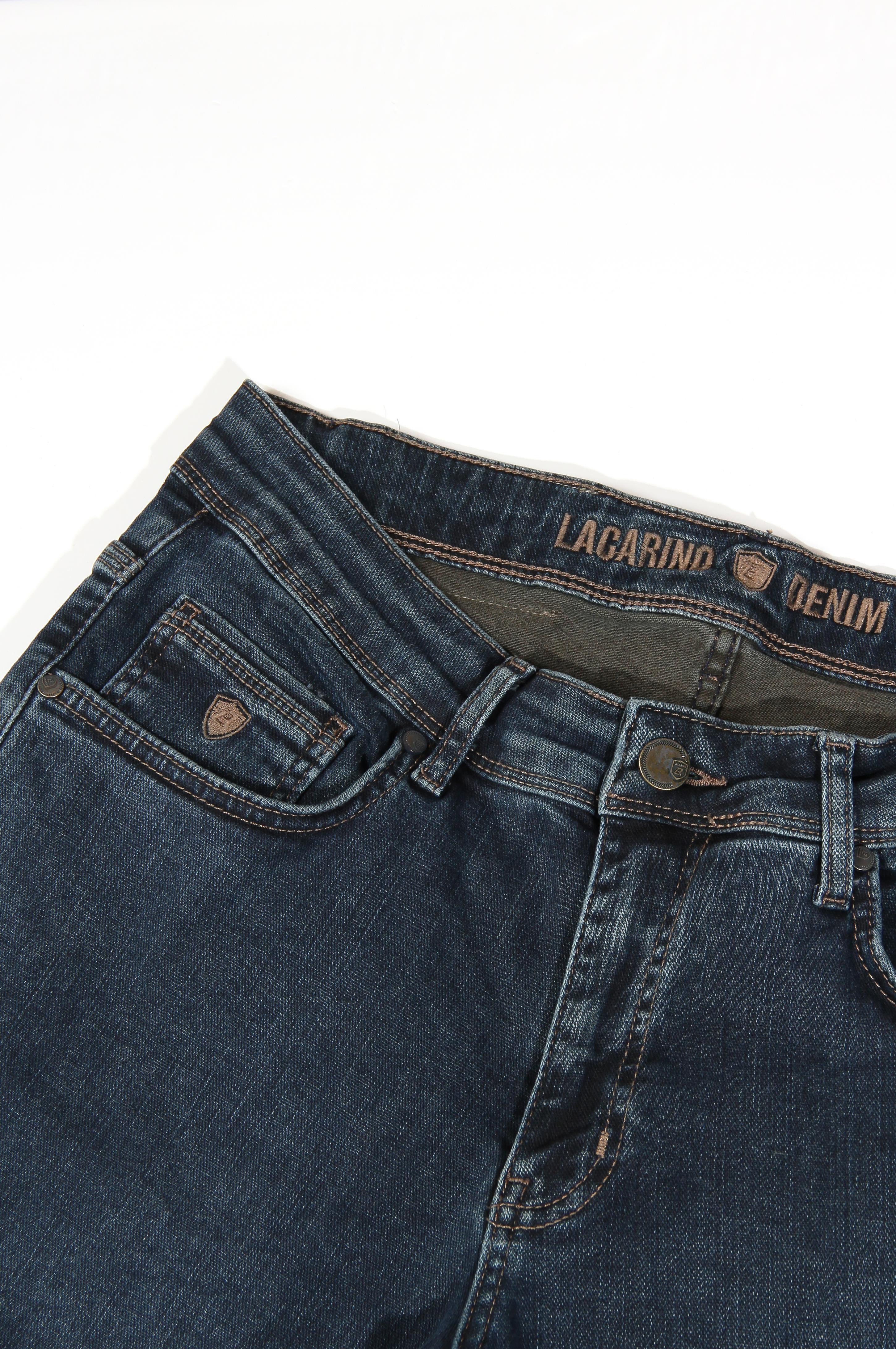 LACARINOErkek Yüksek Bel Yarım Boru Paça Od Haki Jean Pantolon